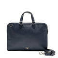 PRADA SAFFIANO TRAVEL BRIEFCASE CALFSKIN DARK BLUE SHW
