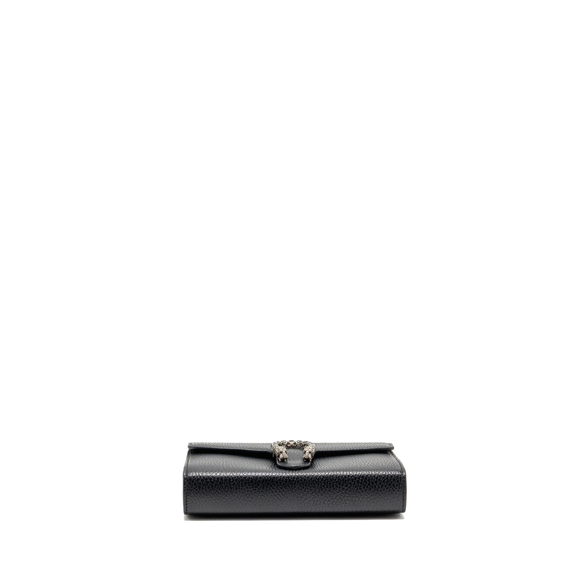 GUCCI DIONYSUS WALLET ON CHAIN CALFSKIN BLACK SHW