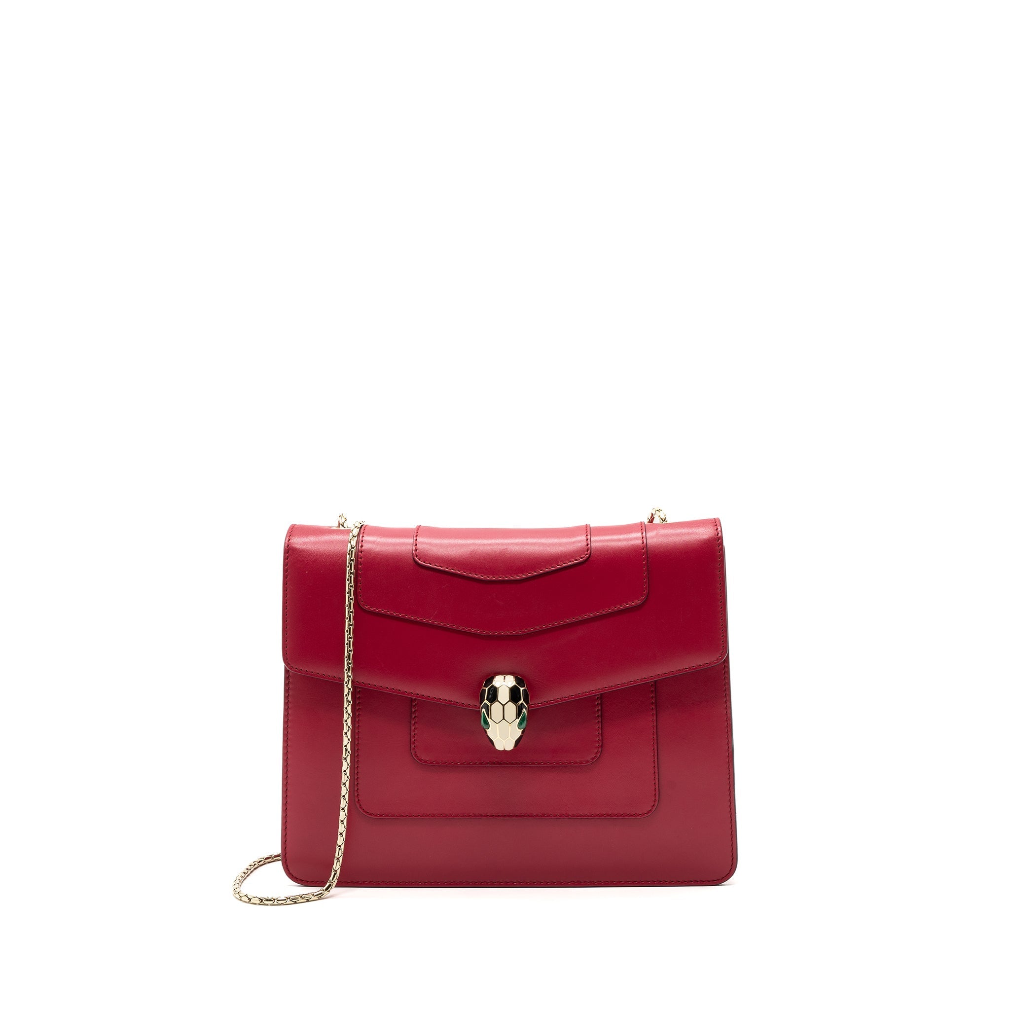 BVLGARI SERPENTI FOREVER CHAIN BAG CALFSKIN PINK LGHW