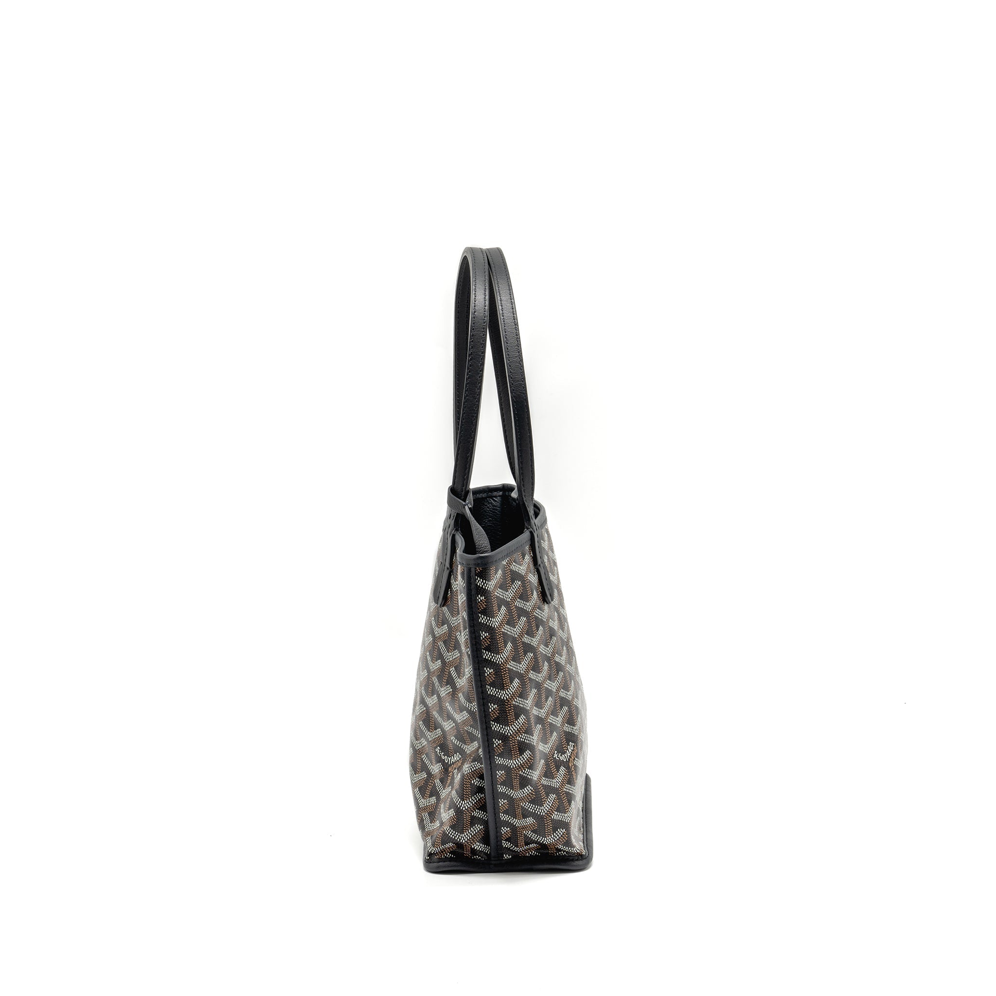 GOYARD MINI ANJOU TOTE GOYARDLINE CANVAS/LEATHER BLACK SHW