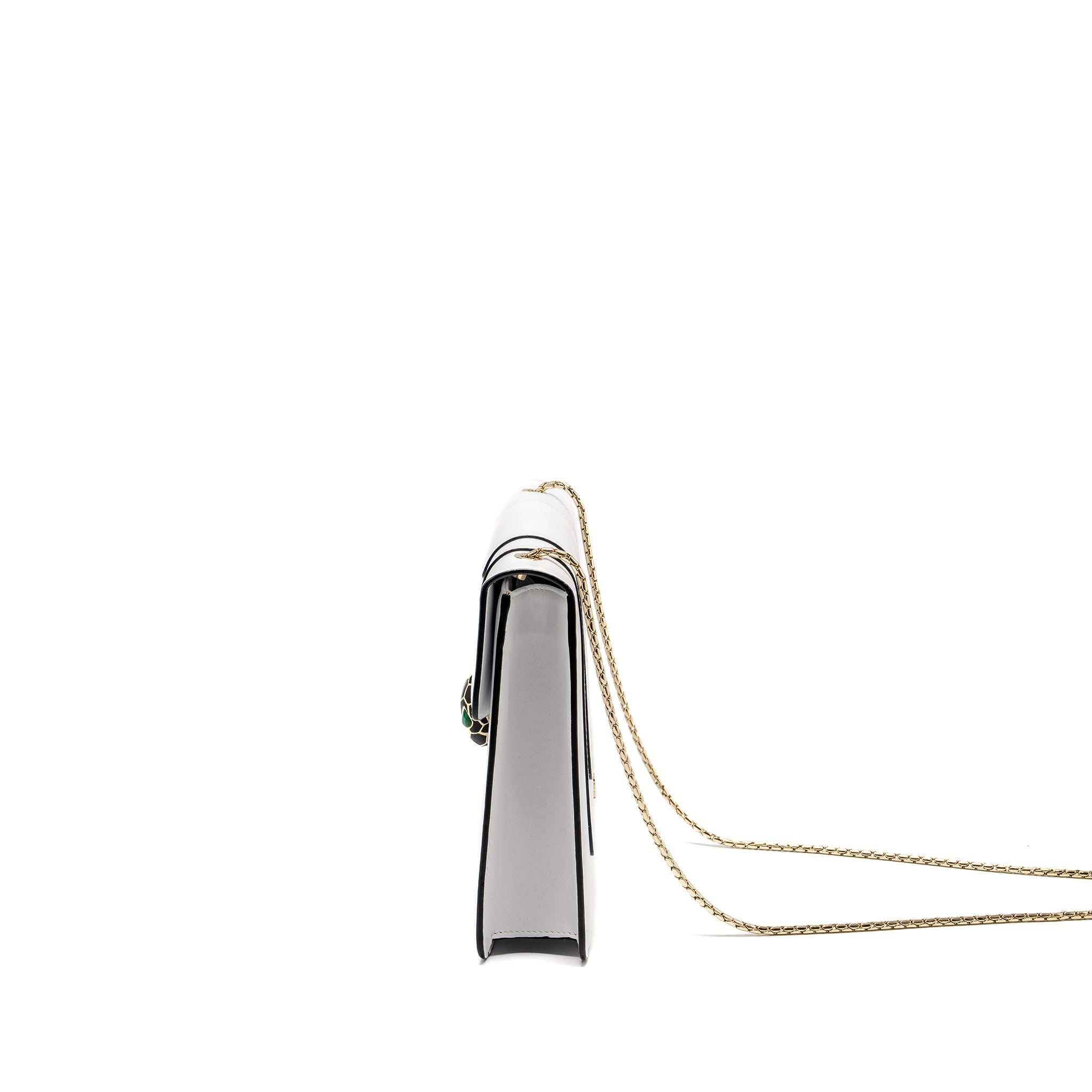 BVLGARI SERPENTI FOREVER CHAIN BAG CALFSKIN WHITE LGHW