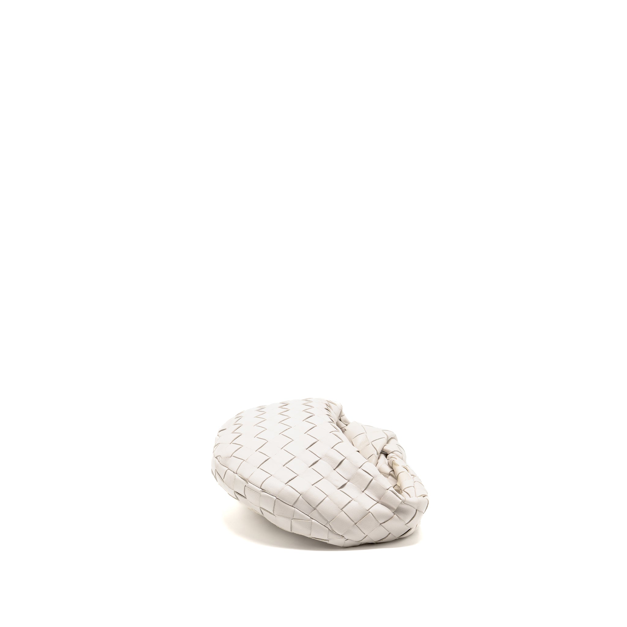 BOTTEGA VENETA MINI JODIE LAMBSKIN WHITE GHW