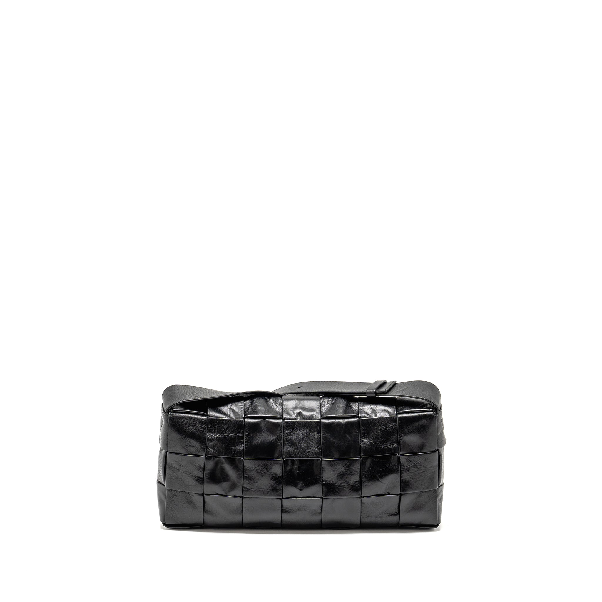 BOTTEGA VENETA CASSETTE BAG AGED CALFSKIN BLACK SHW