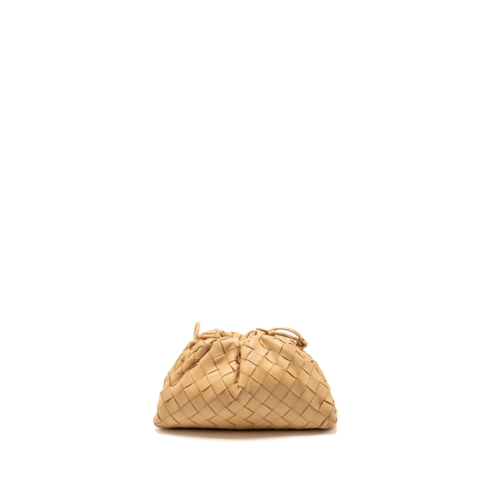 BOTTEGA VENETA MINI POUCH INTRECCIATO LAMBSKIN BEIGE