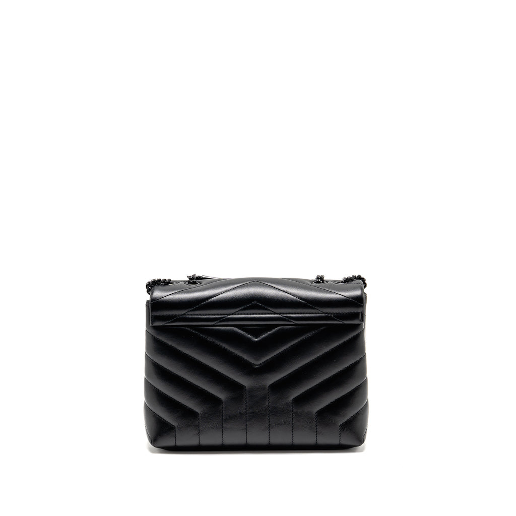 SAINT LAURENT/YSL MEDIUM LOULOU SHOULDER BAG CALFSKIN SO BLACK