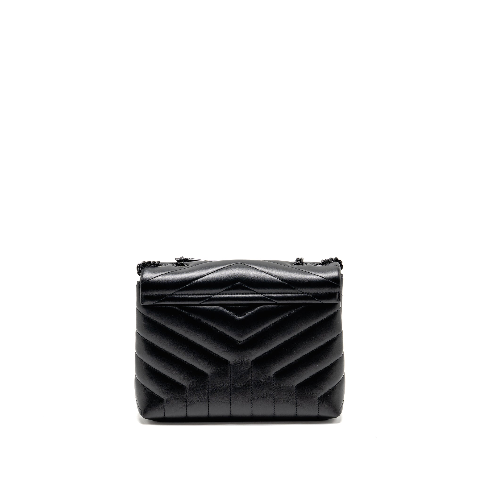 SAINT LAURENT/YSL MEDIUM LOULOU SHOULDER BAG CALFSKIN SO BLACK