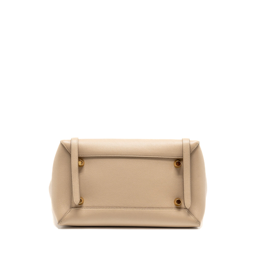 CELINE MINI BELT BAG GRAINED CALFSKIN LIGHT TAUPE GHW