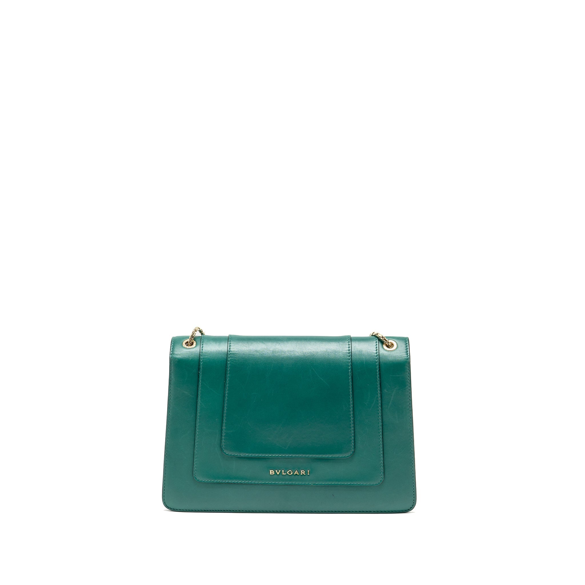 BVLGARI SERPENTI FOREVER BAG CALFSKIN GREEN LGHW