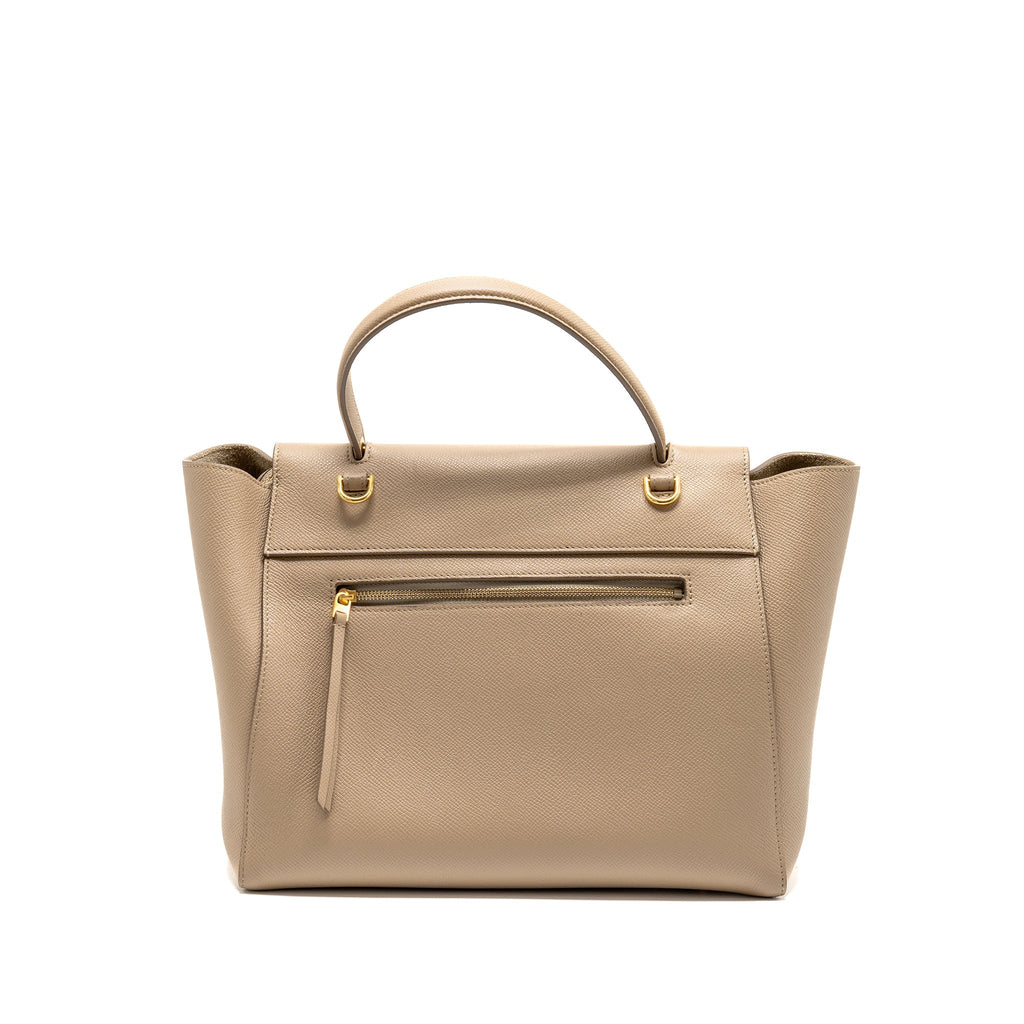 CELINE MINI BELT BAG GRAINED CALFSKIN LIGHT TAUPE GHW