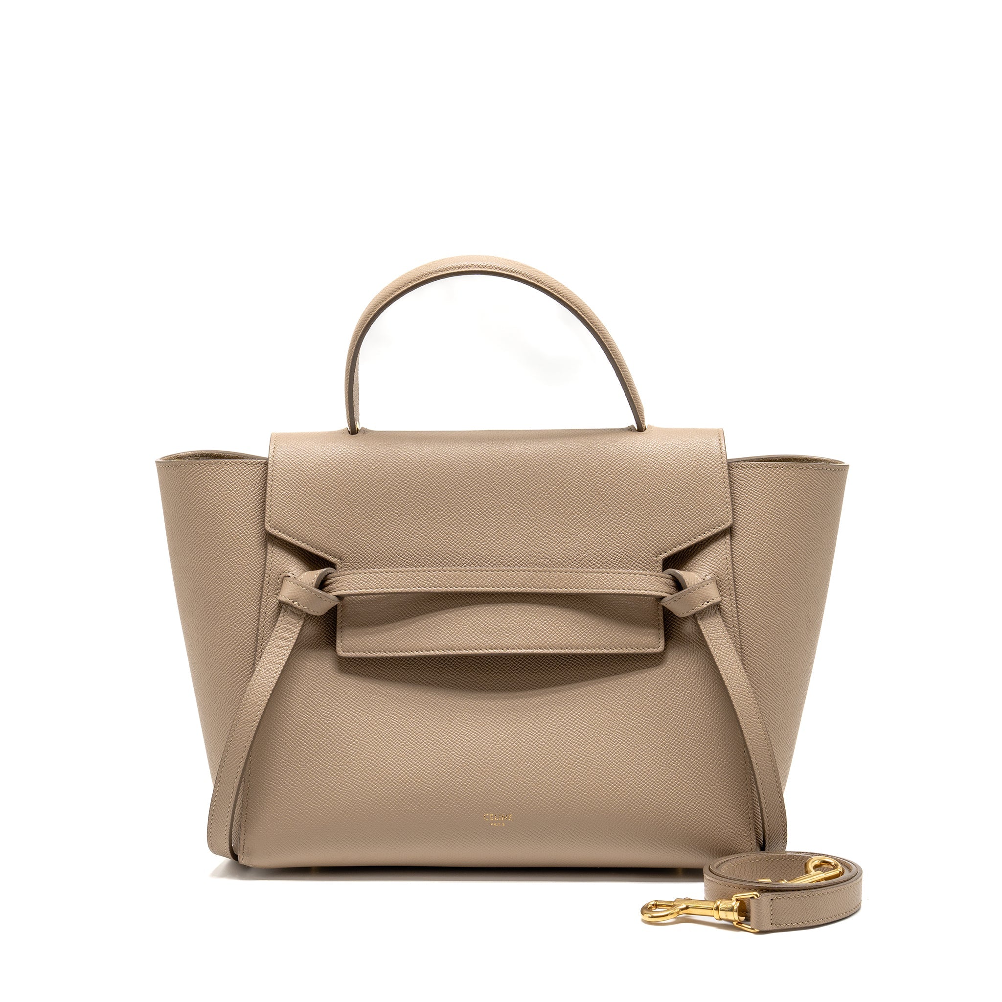 CELINE MINI BELT BAG CALFSKIN LIGHT TAUPE GHW