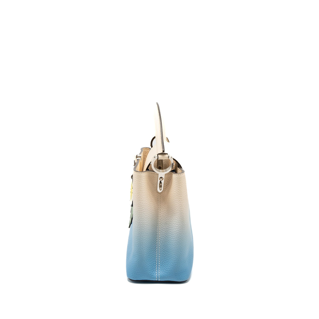LOUIS VUITTON CAPUCINES MM TAURILLON OMBRÉ BLUE SHW (NEW VERSION)
