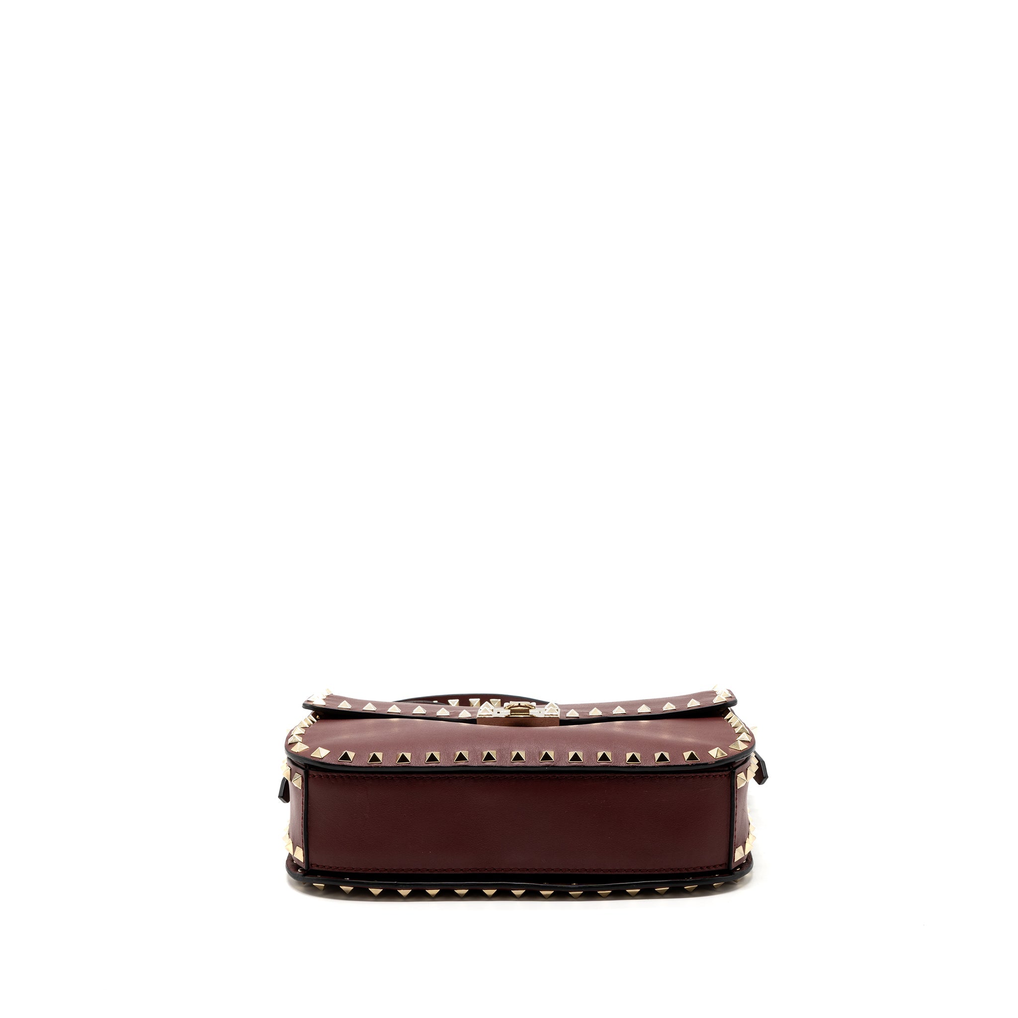 VALENTINO ROCKSTUD FLAP BAG CALFSKIN RED GHW