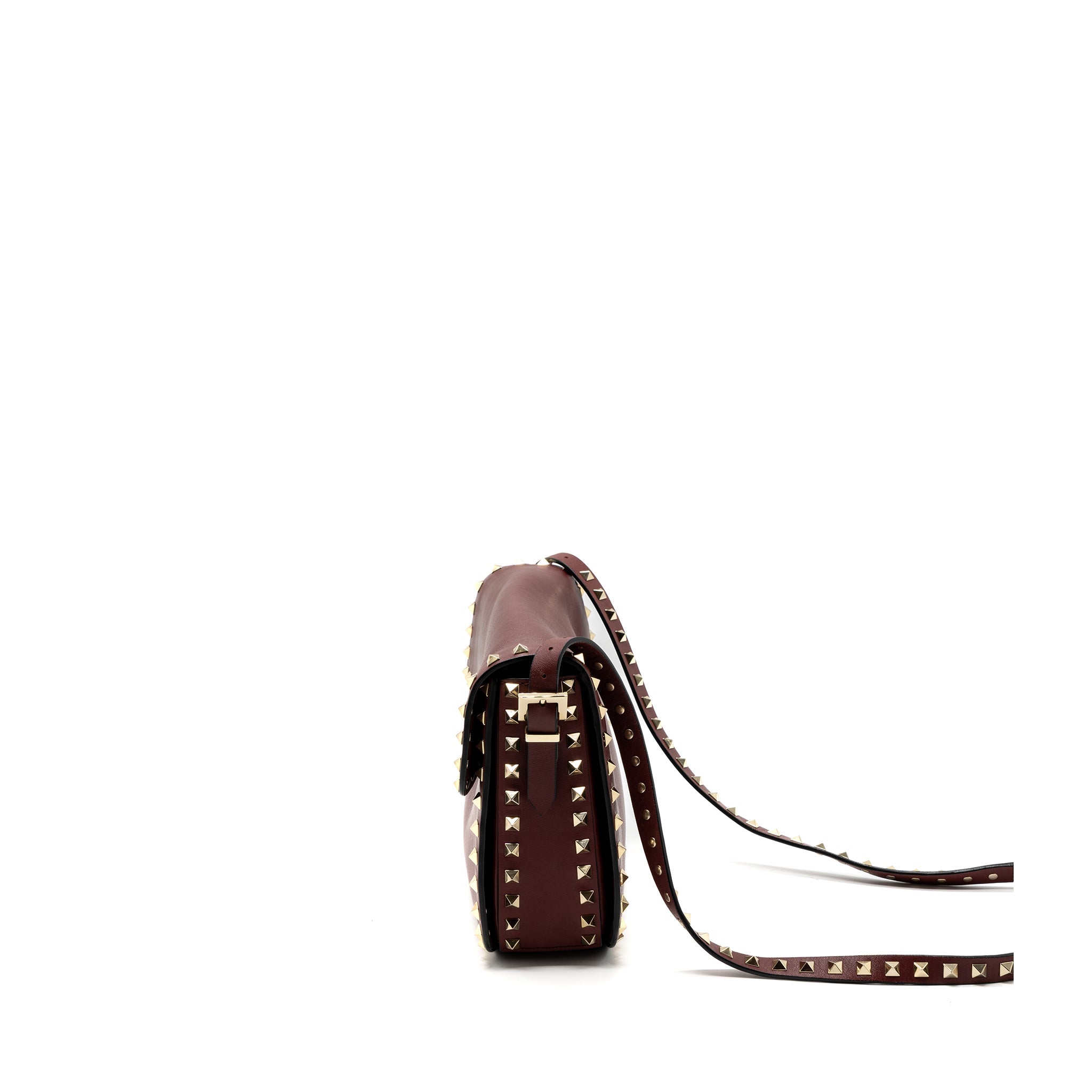 VALENTINO ROCKSTUD FLAP BAG CALFSKIN RED GHW