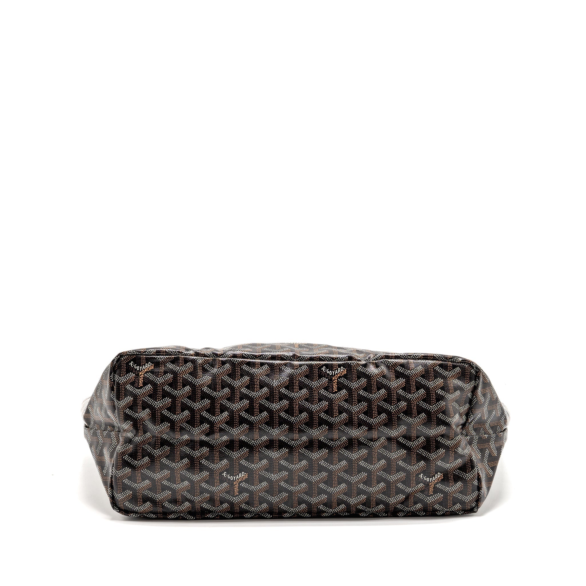 GOYARD SAINT LOUIS PM TOTE BAG GOYARDLINE CANVAS BLACK SHW