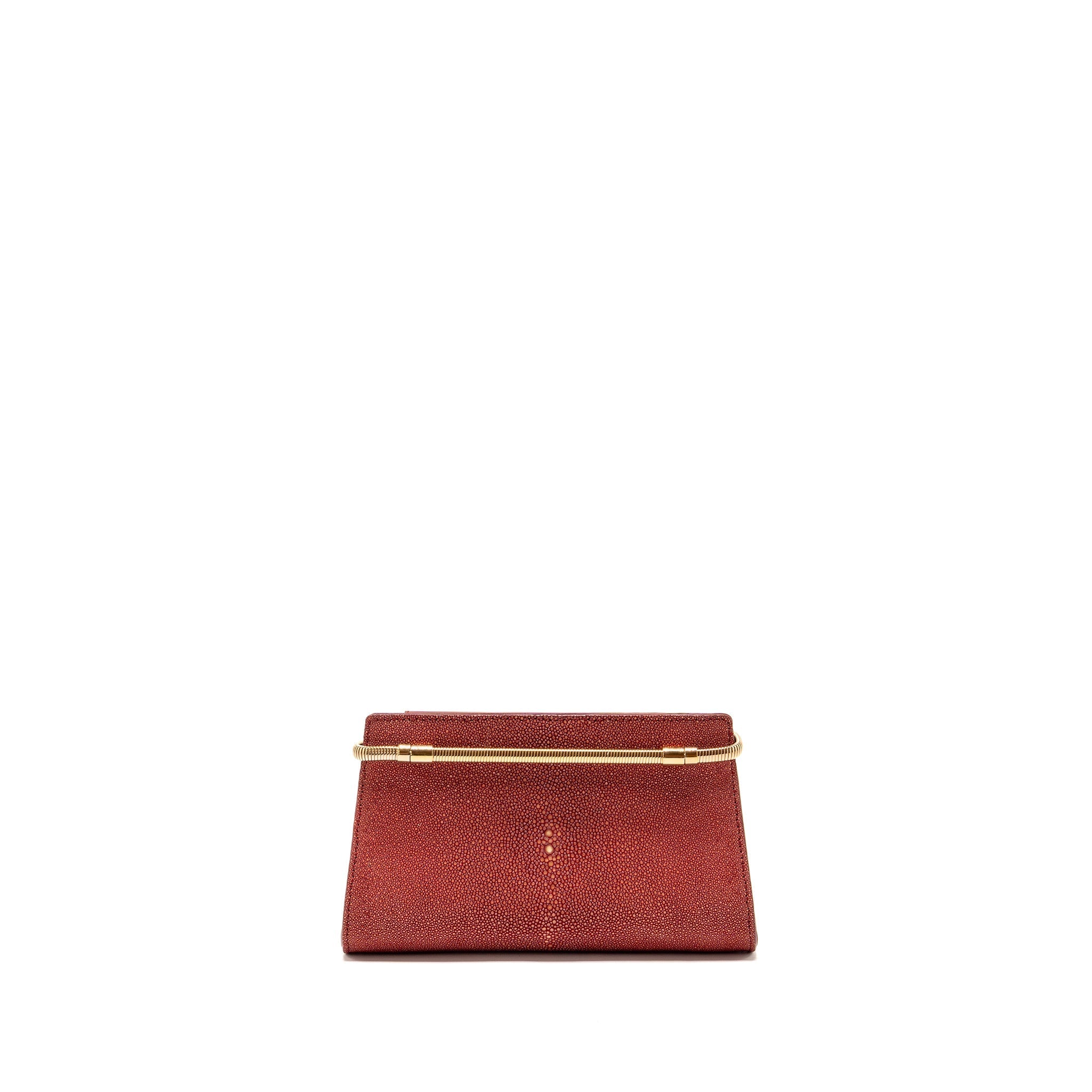 BVLGARI SERPENTI CLUTCH BAG GALUCHAT LEATHER RED RGHW