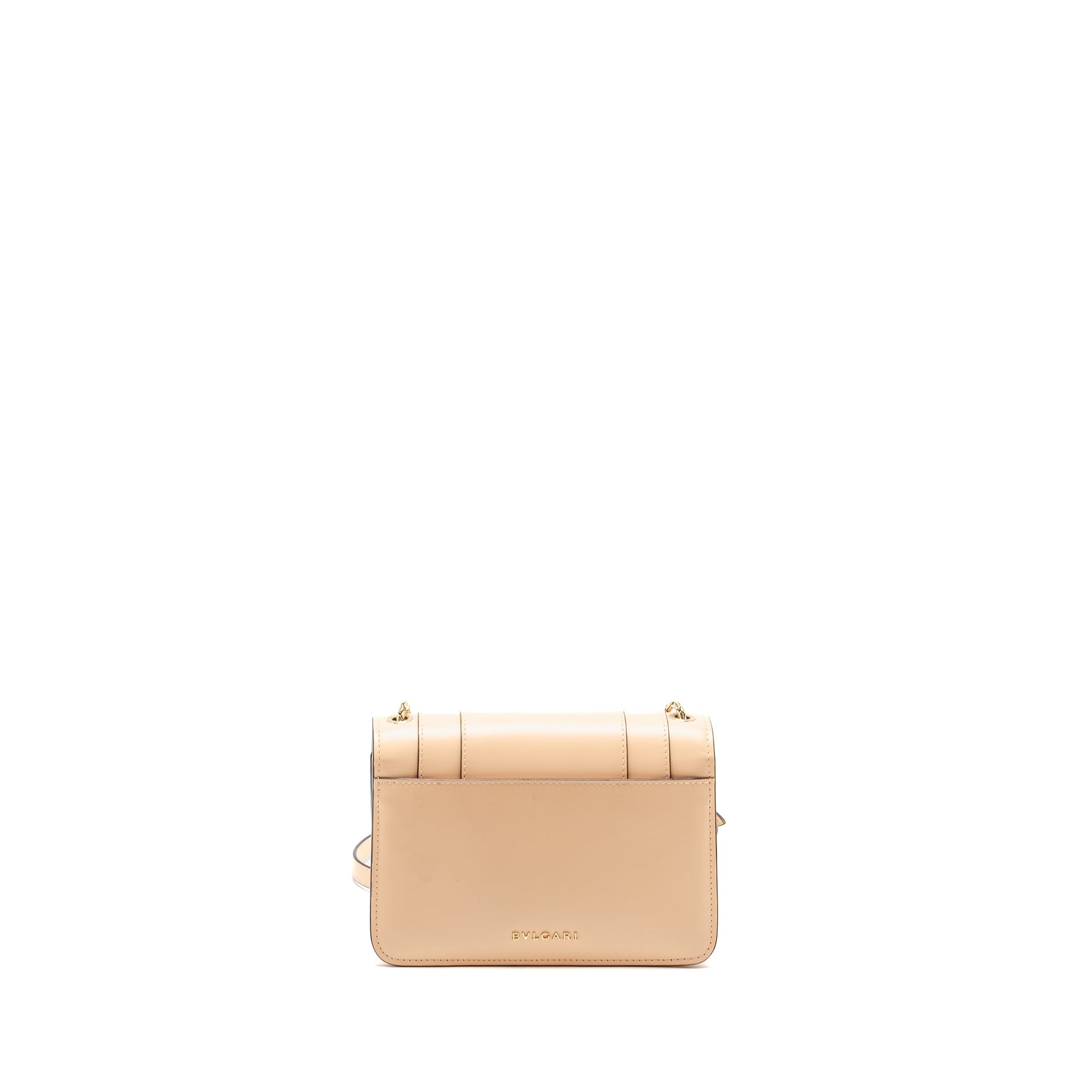 BVLGARI SERPENTI FOREVER FLAP BAG CALFSKIN PEACH LGHW