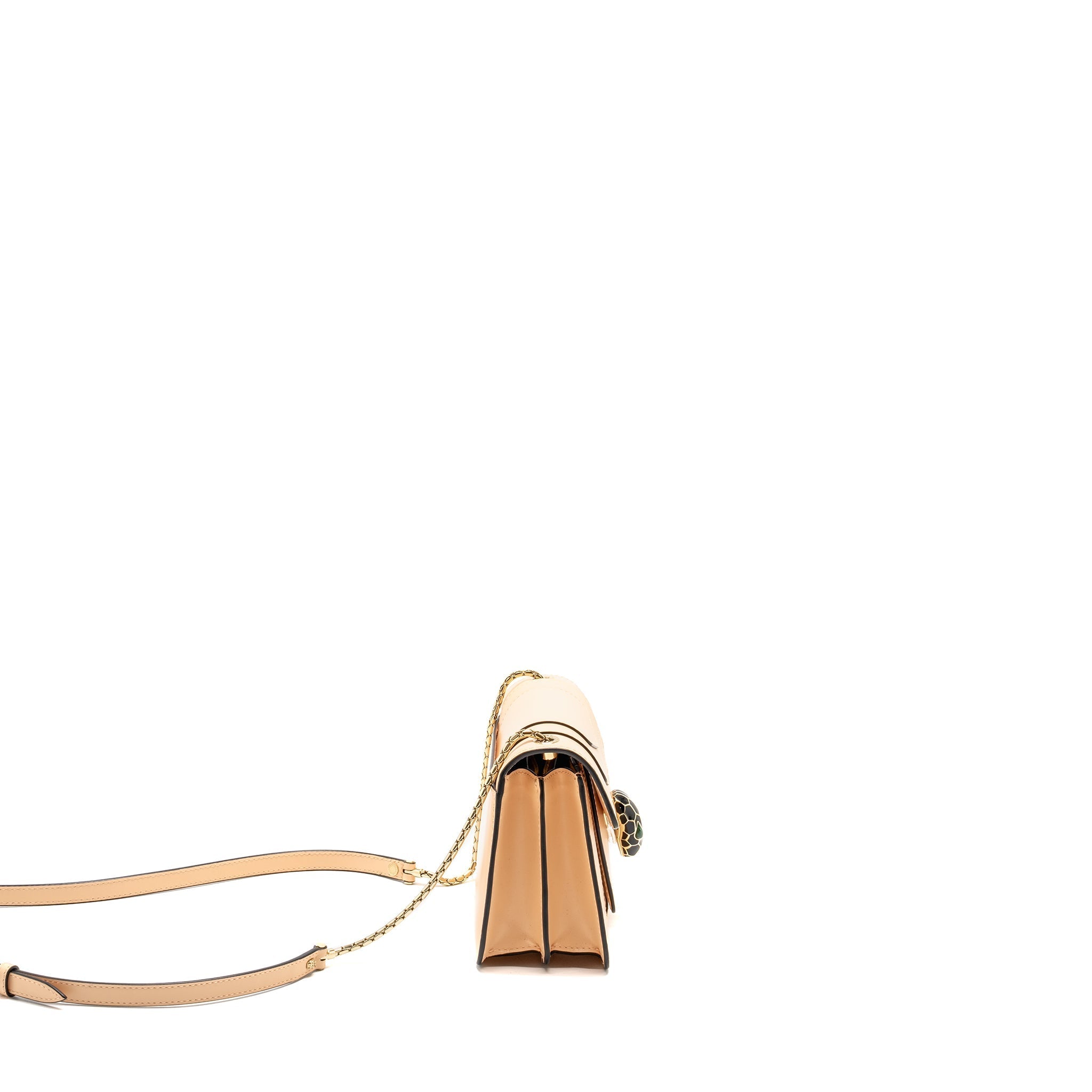 BVLGARI SERPENTI FOREVER FLAP BAG CALFSKIN PEACH LGHW