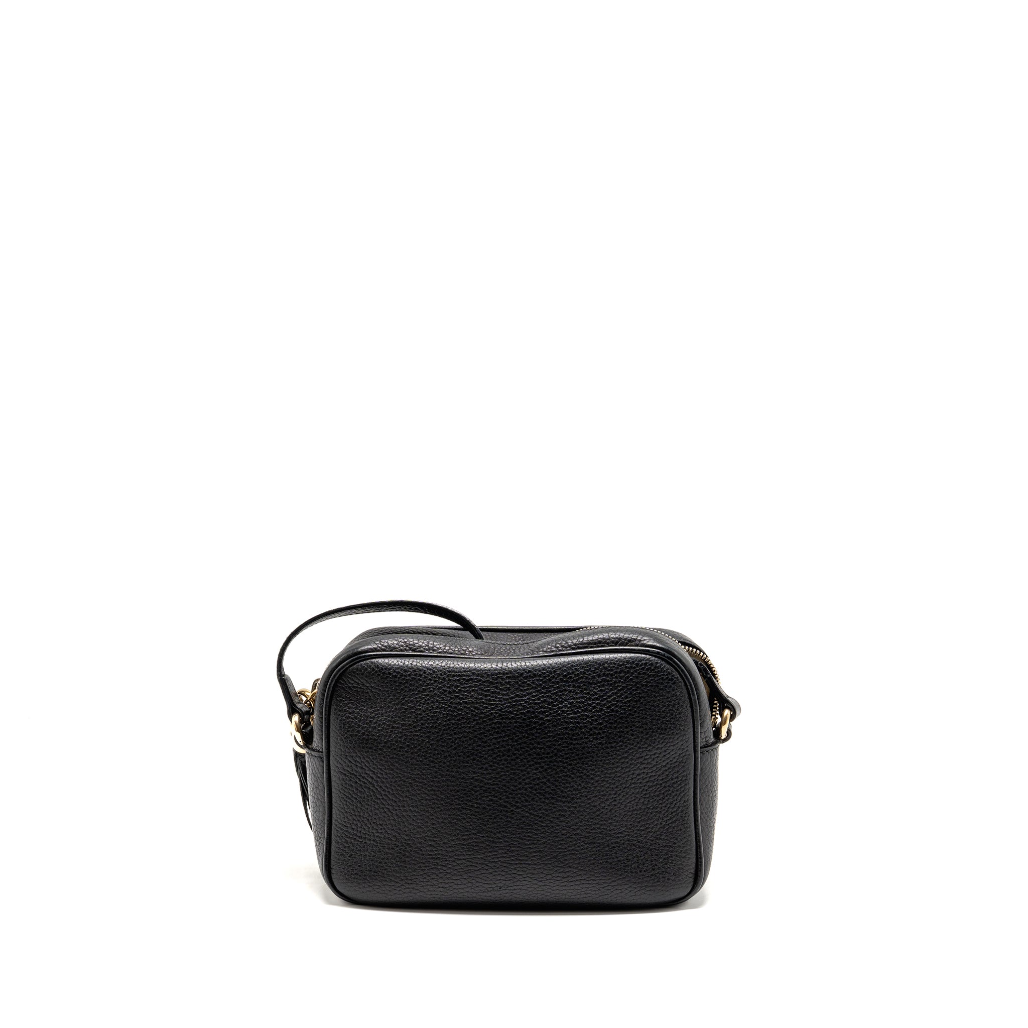 GUCCI SOHO DISCO CAMERA CROSSBODY BAG CALFSKIN BLACK LGHW