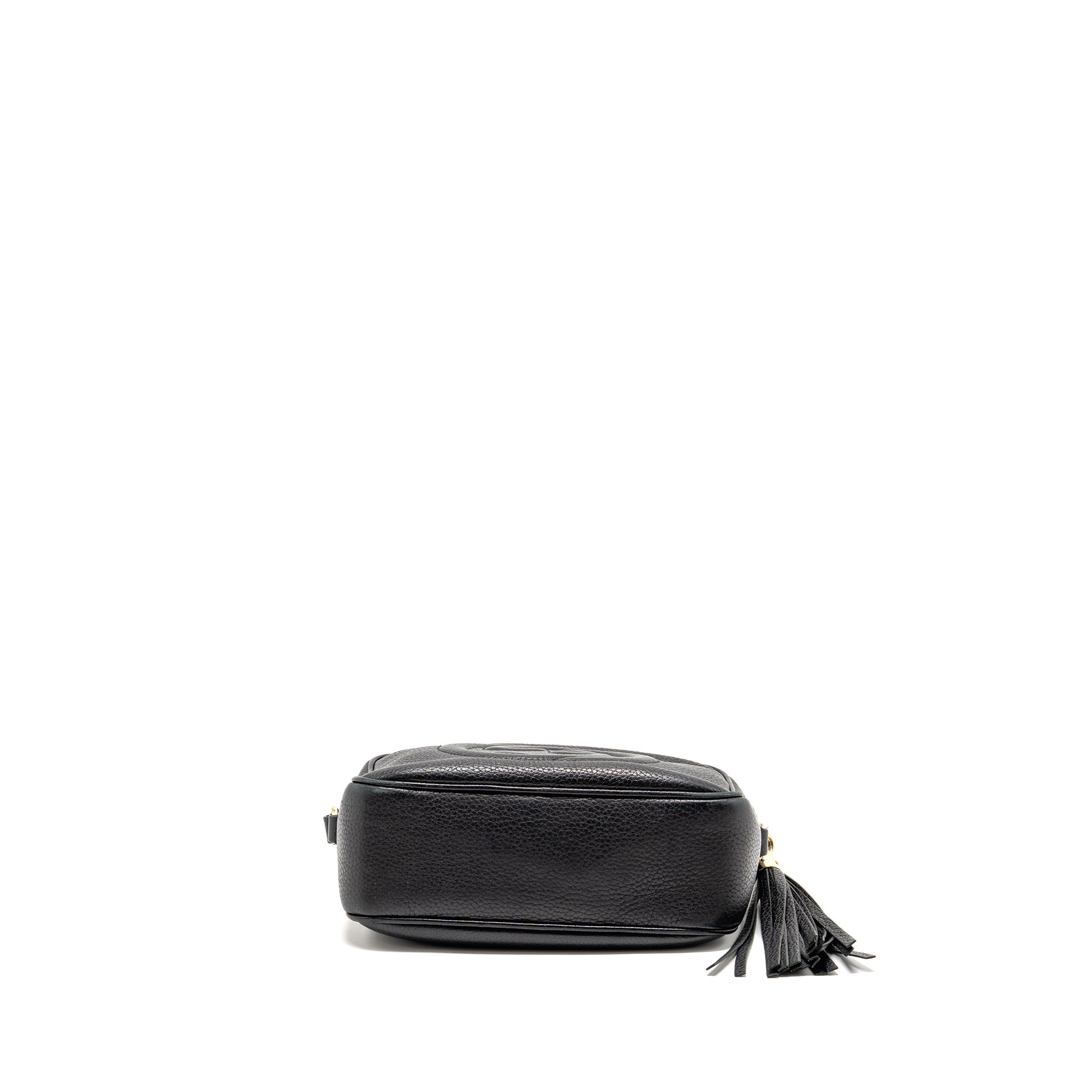 GUCCI SOHO DISCO CAMERA CROSSBODY BAG CALFSKIN BLACK LGHW