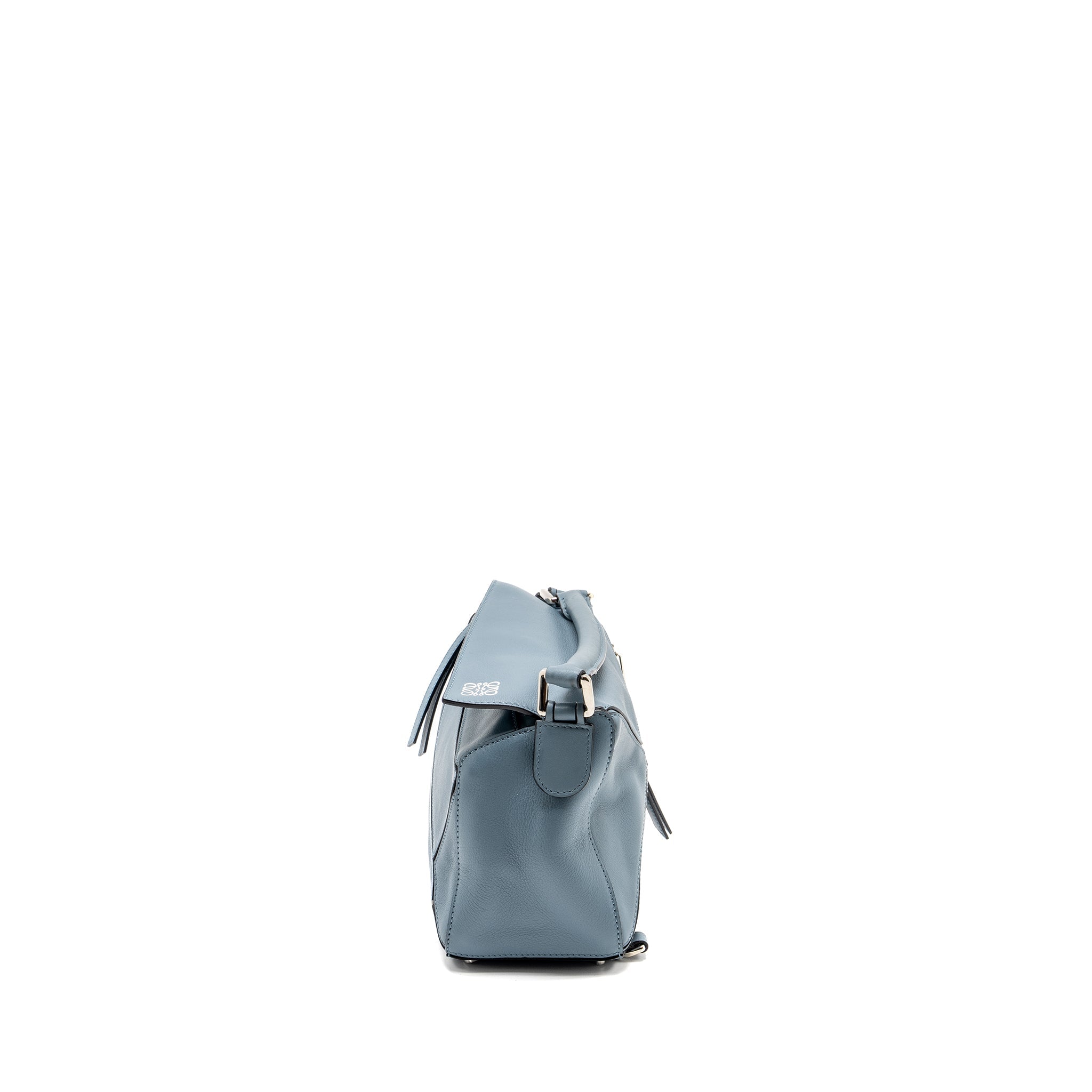 LOEWE SMALL PUZZLE BAG CALFSKIN LIGHT BLUE SHW