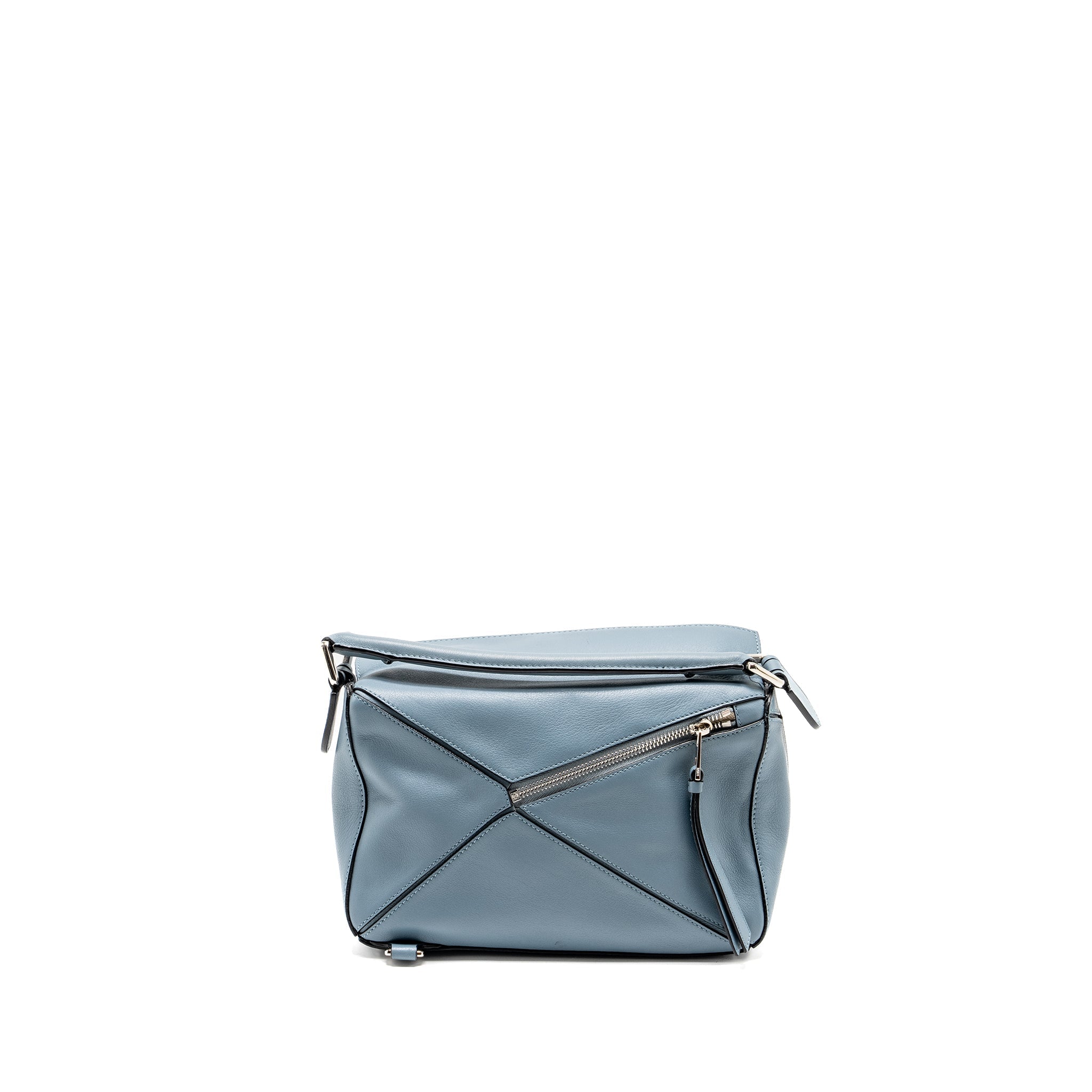 LOEWE SMALL PUZZLE BAG CALFSKIN LIGHT BLUE SHW