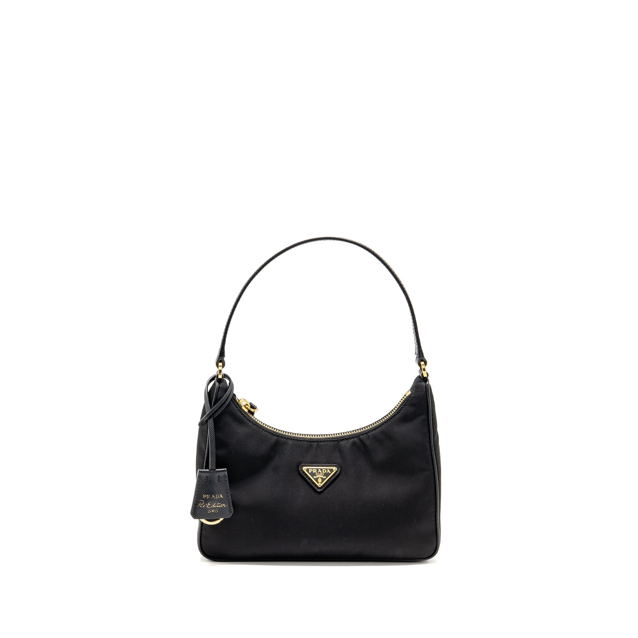 PRADA REEDITION 2005 NYLON BAG BLACK GHW