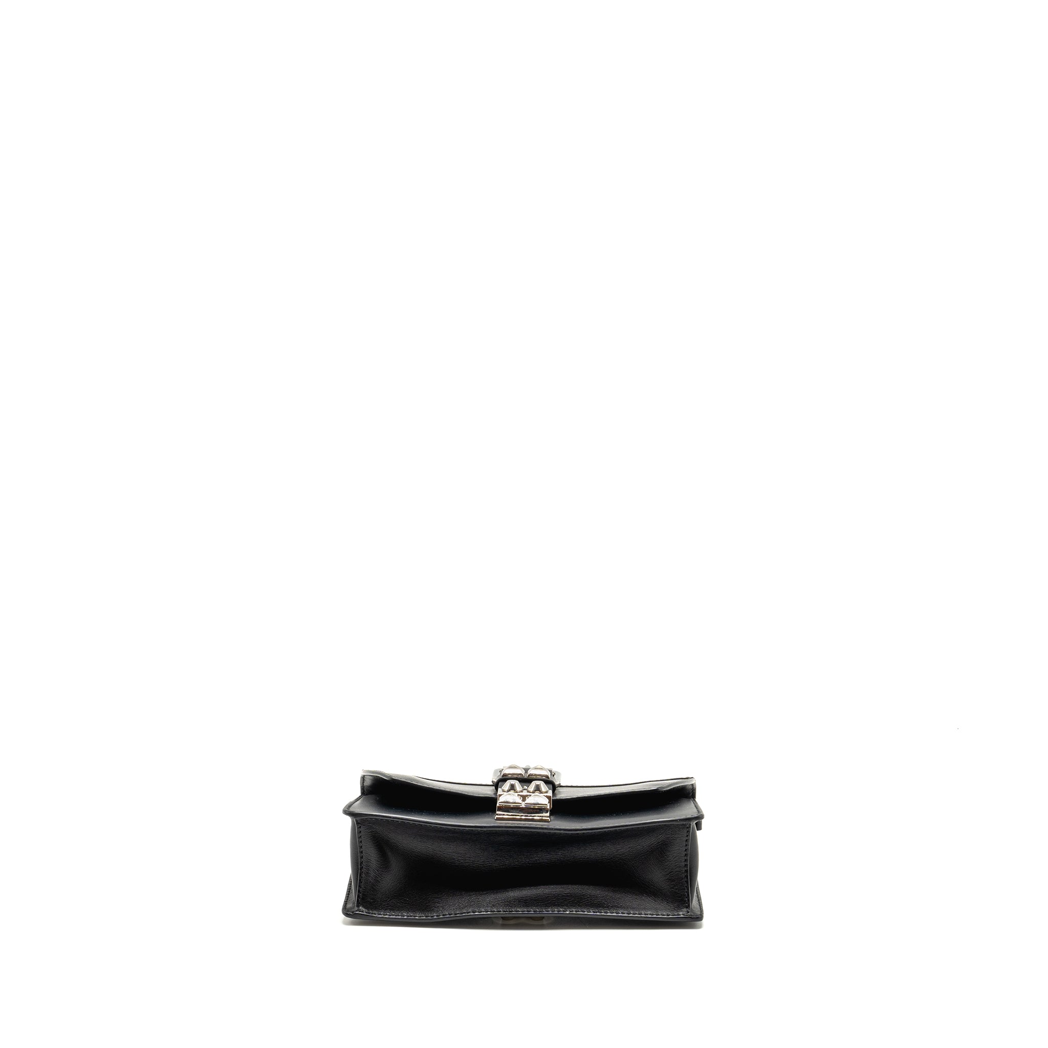 PRADA ELECTRA CITY FLAP BAG CALFSKIN BLACK/RED SHW