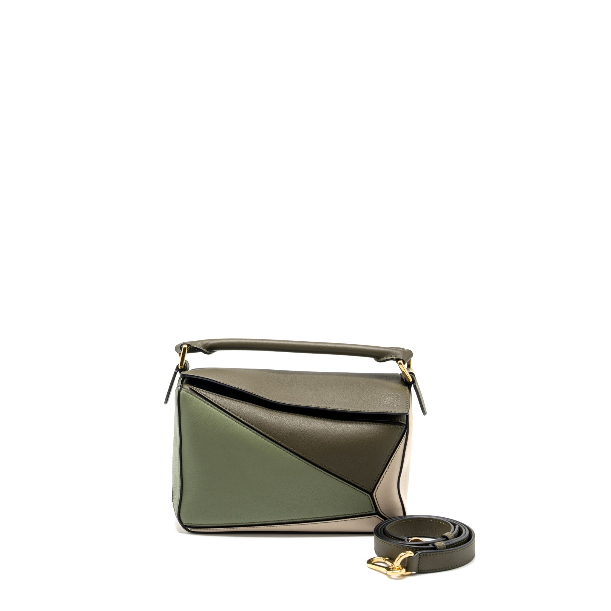 LOEWE SMALL PUZZLE BAG CALFSKIN MULTICOLOUR GHW