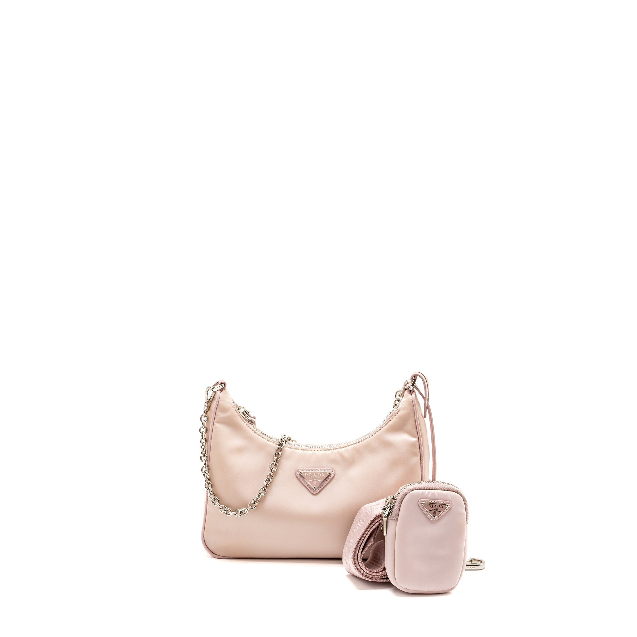 PRADA RE-EDITION 2005 SAFFIANO BAG RE-NYLON ALABASTRO SHW