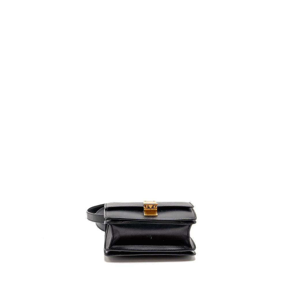 CELINE MINI CLASSIC BOX BAG CALFSKIN BLACK GHW