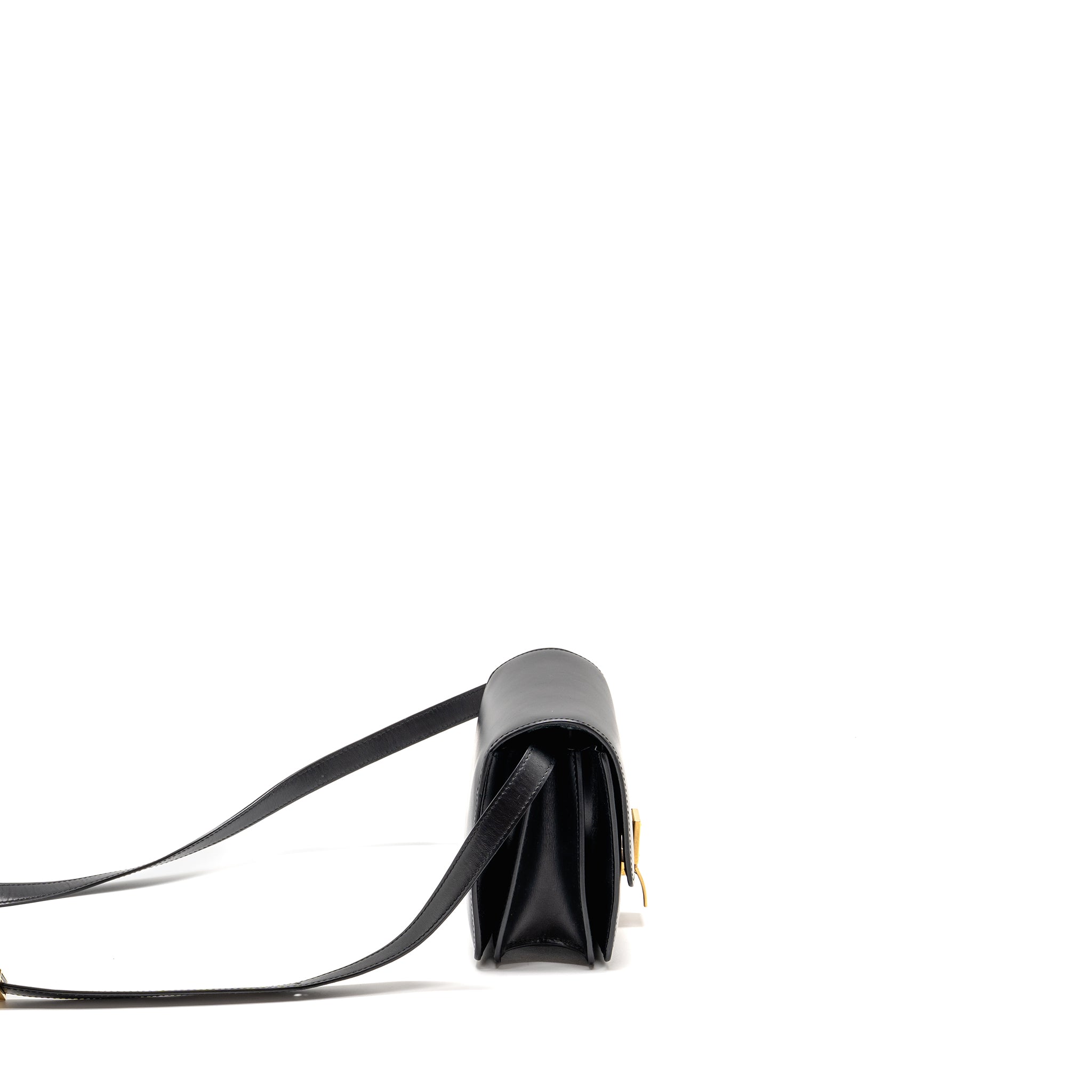 CELINE MINI CLASSIC BOX BAG CALFSKIN BLACK GHW