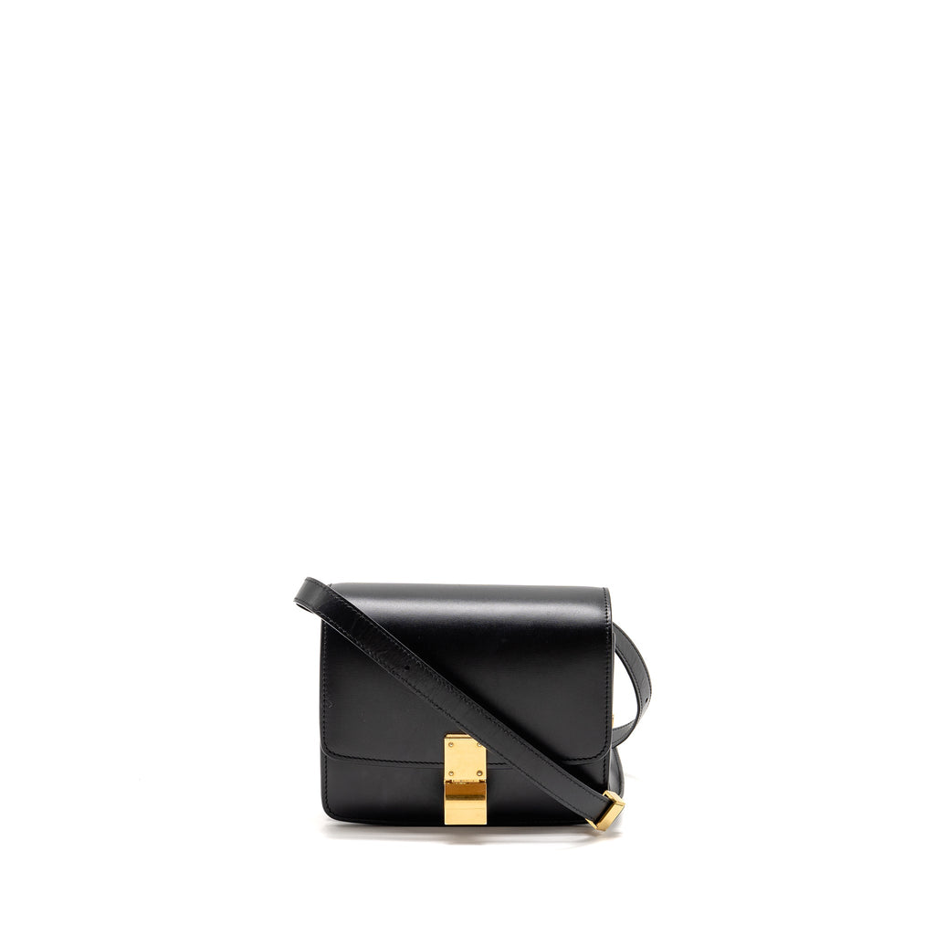 CELINE MINI CLASSIC BOX BAG CALFSKIN BLACK GHW