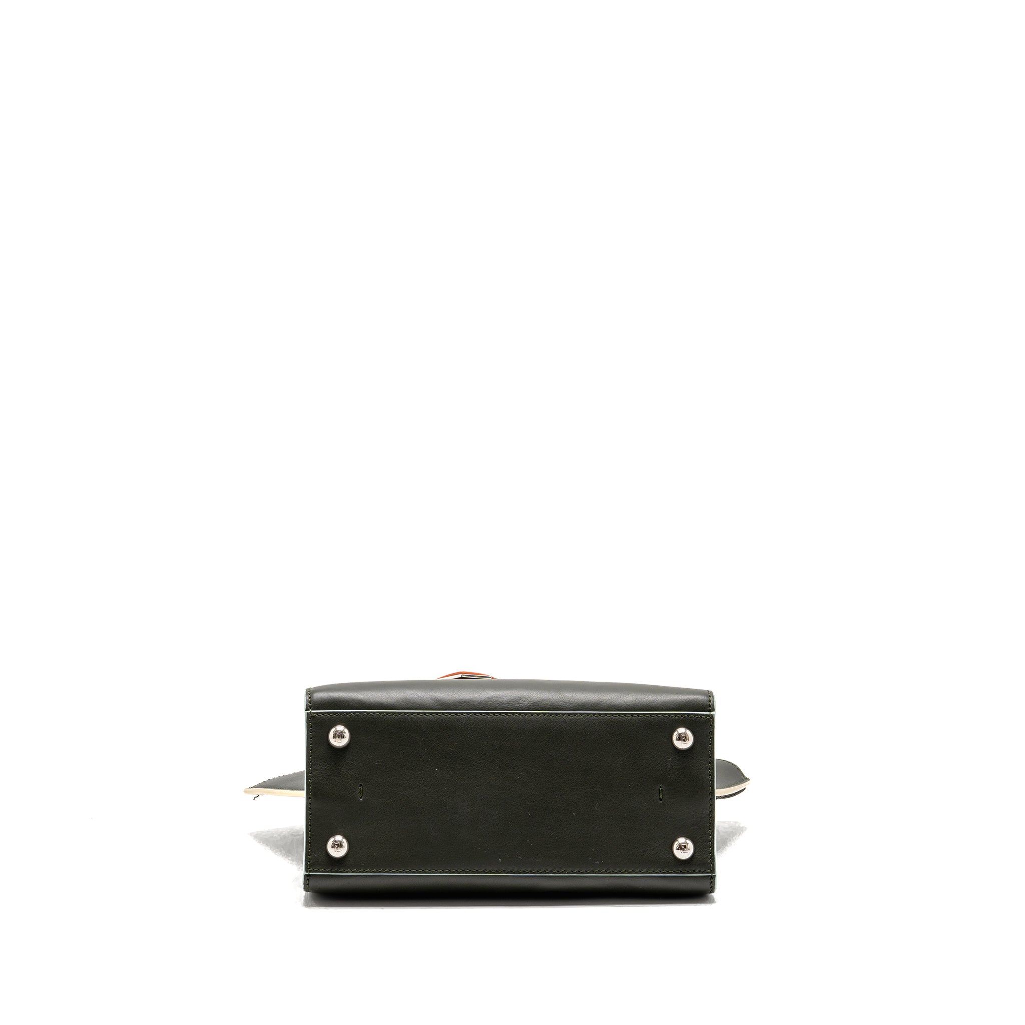 FENDI MINI 3JOURS TOTE BAG CALFSKIN DARK GREEN SHW