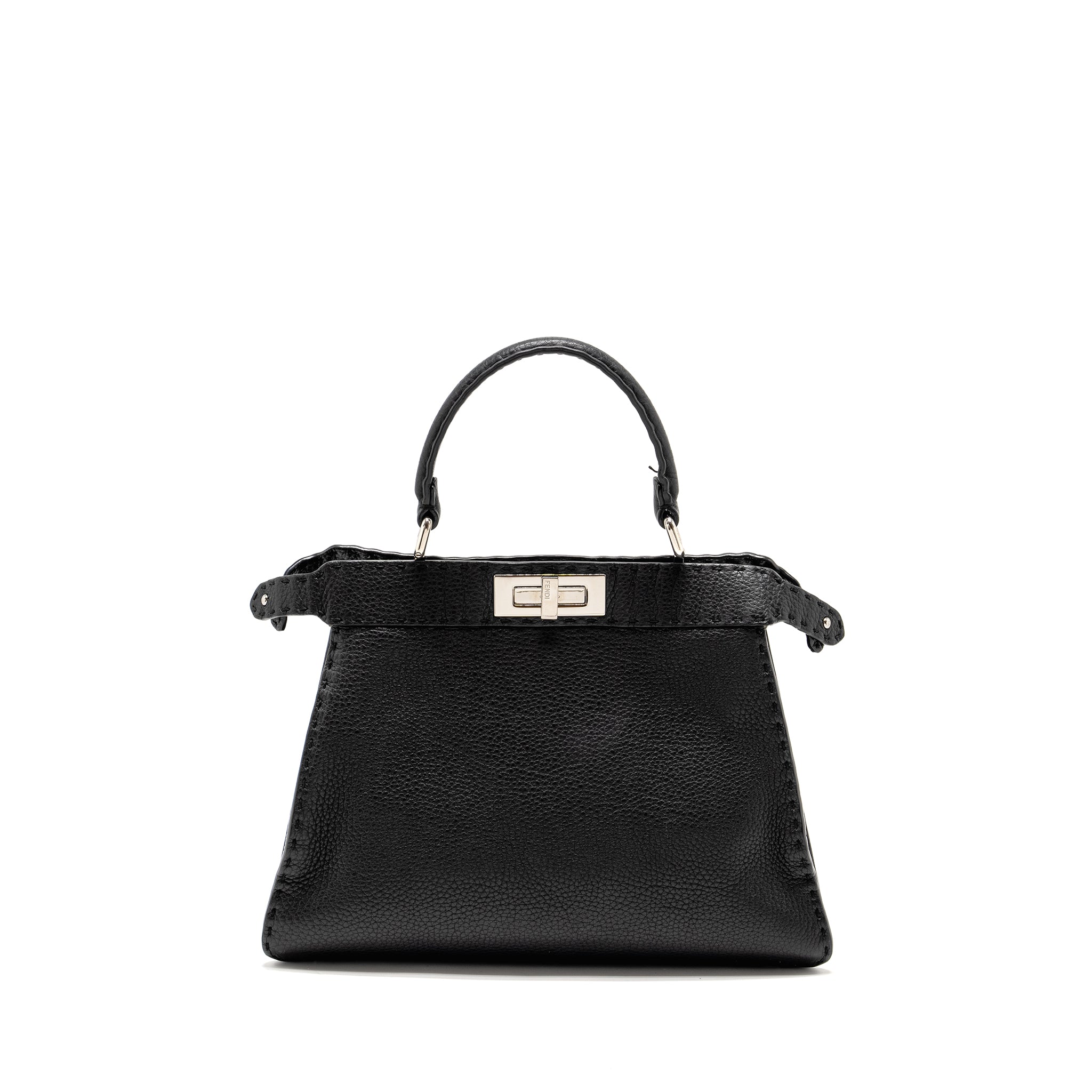 FENDI MEDIUM PEEKABOO BAG CALFSKIN BLACK SHW