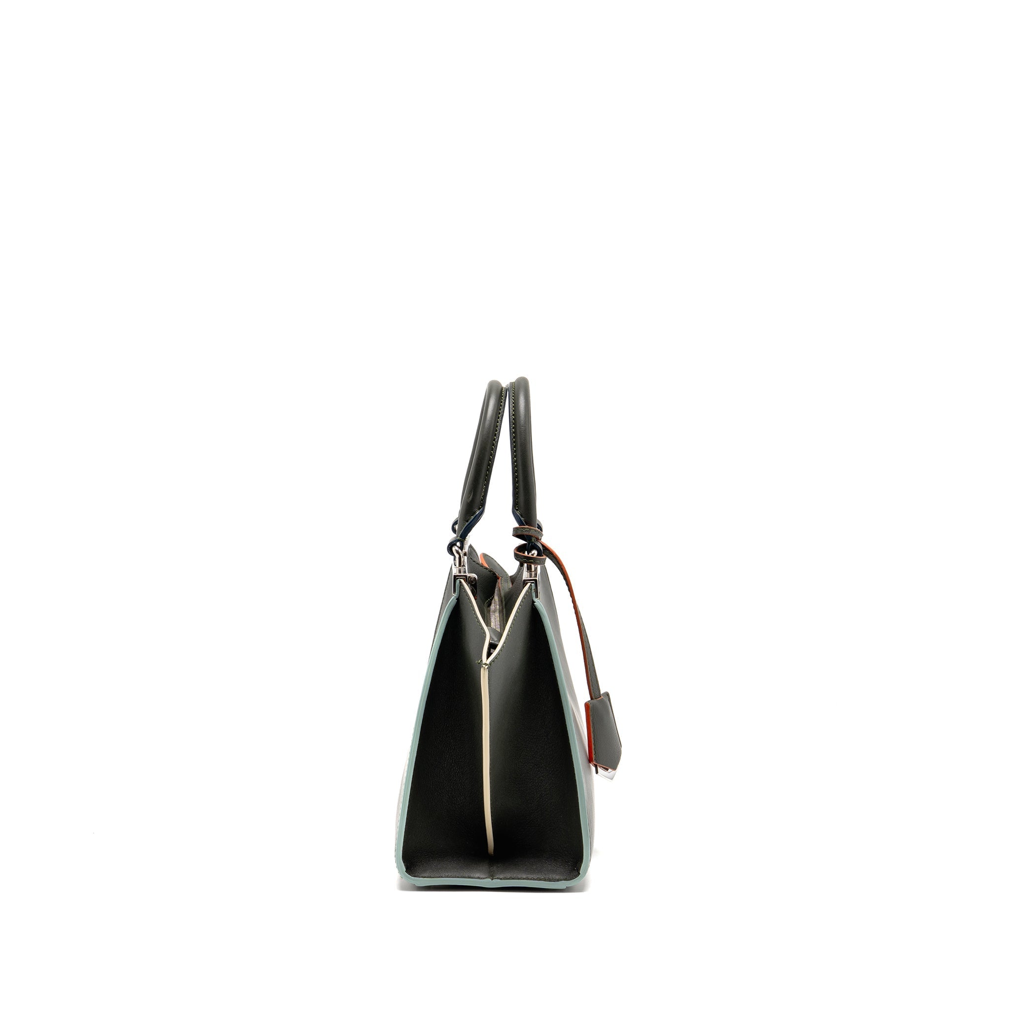 FENDI MINI 3JOURS TOTE BAG CALFSKIN DARK GREEN SHW