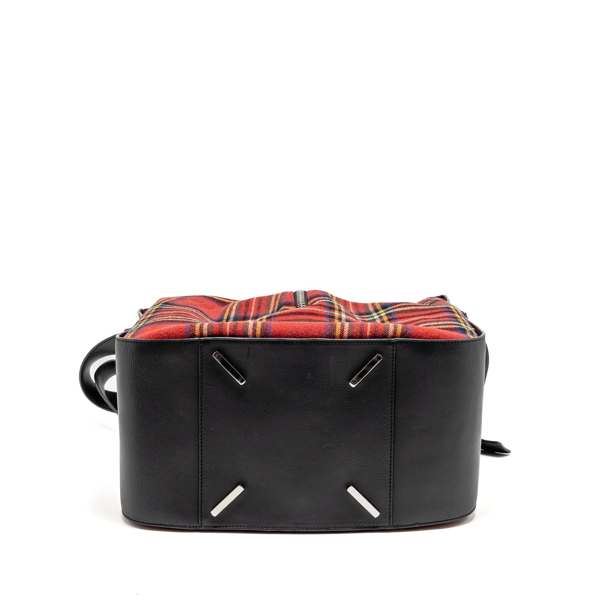 LOEWE HAMMOCK TARTAN BAG BLACK/RED TARTAN CALF/TEXTILE SHW