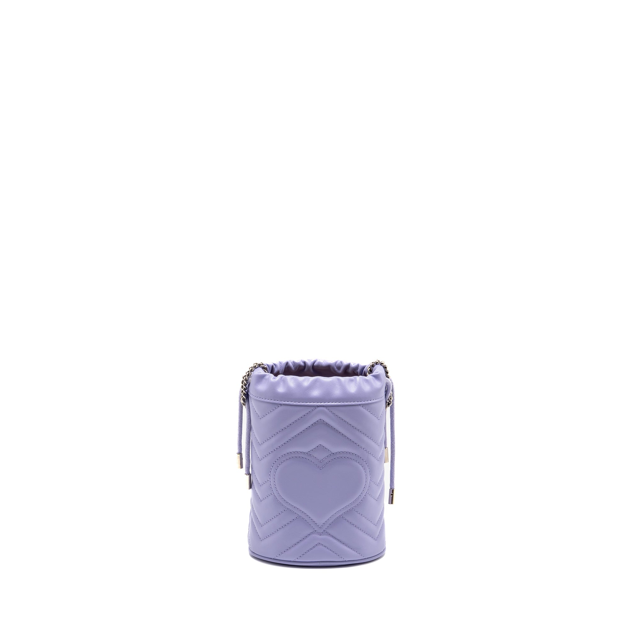 GUCCI GG MARMONT BUCKET BAG CALFSKIN LIGHT PURPLE SHW