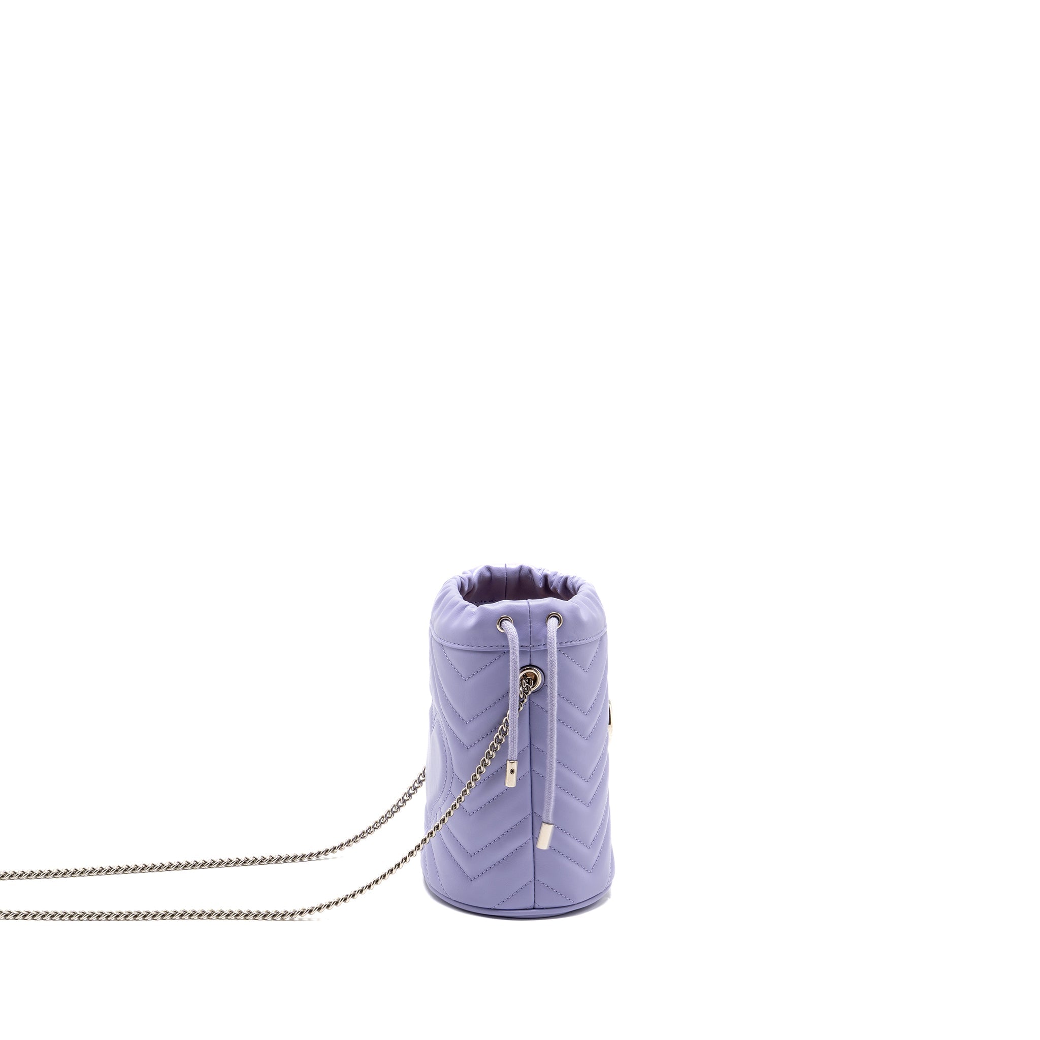 GUCCI GG MARMONT BUCKET BAG CALFSKIN LIGHT PURPLE SHW