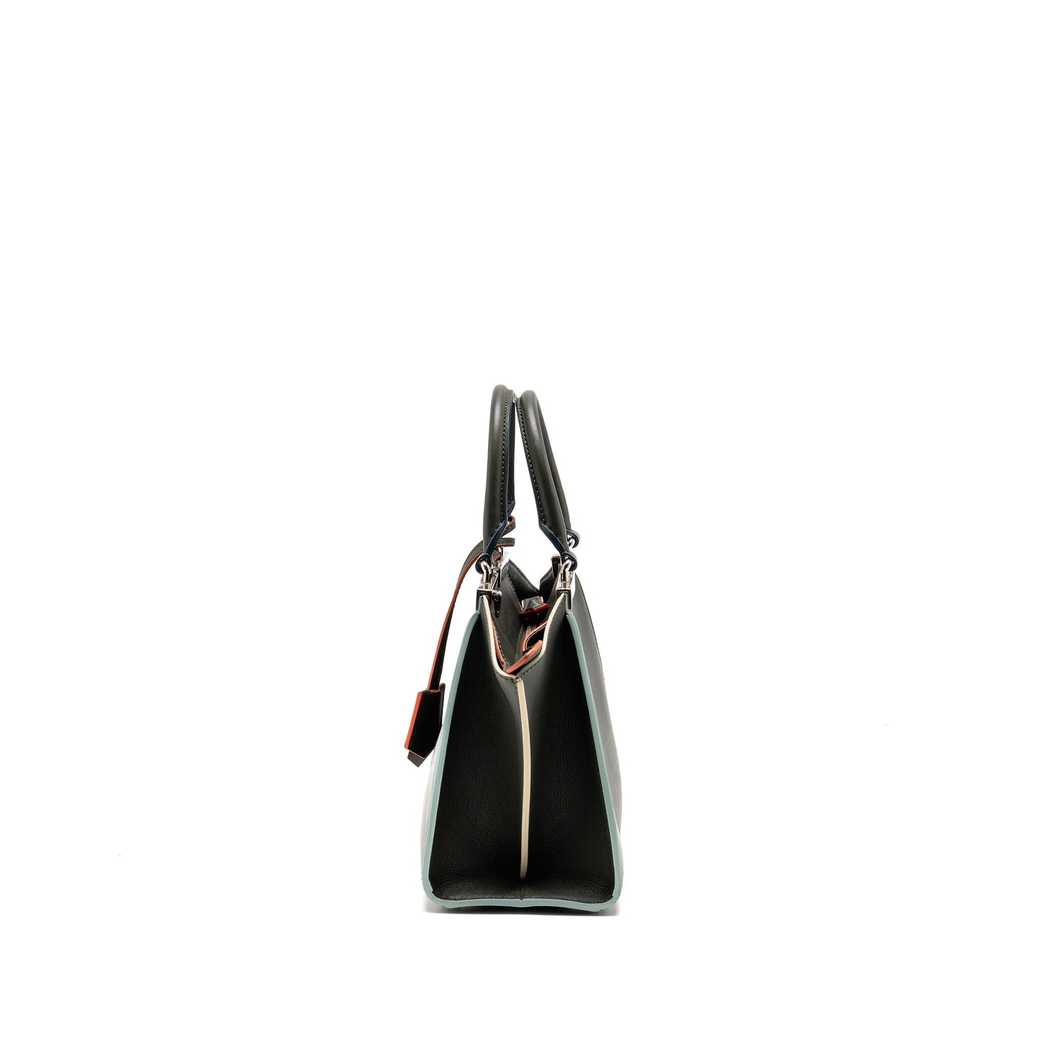 FENDI MINI 3JOURS TOTE BAG CALFSKIN DARK GREEN SHW