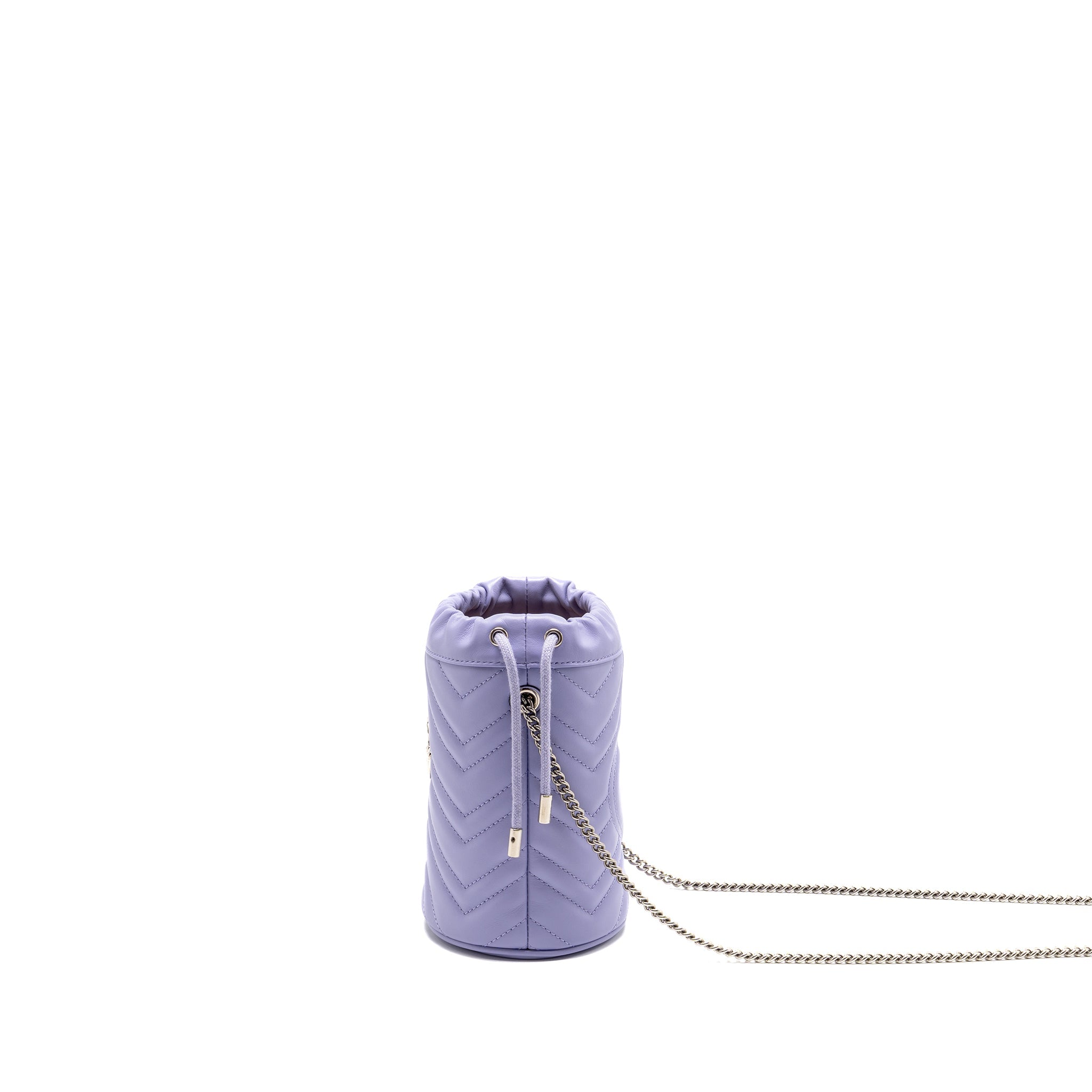 GUCCI GG MARMONT BUCKET BAG CALFSKIN LIGHT PURPLE SHW