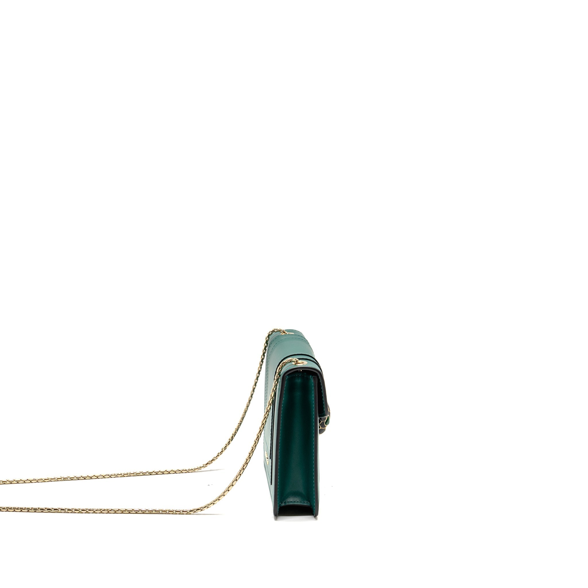 BVLGARI SERPENTI FOREVER CROSSBODY BAG CALFSKIN GREEN GHW
