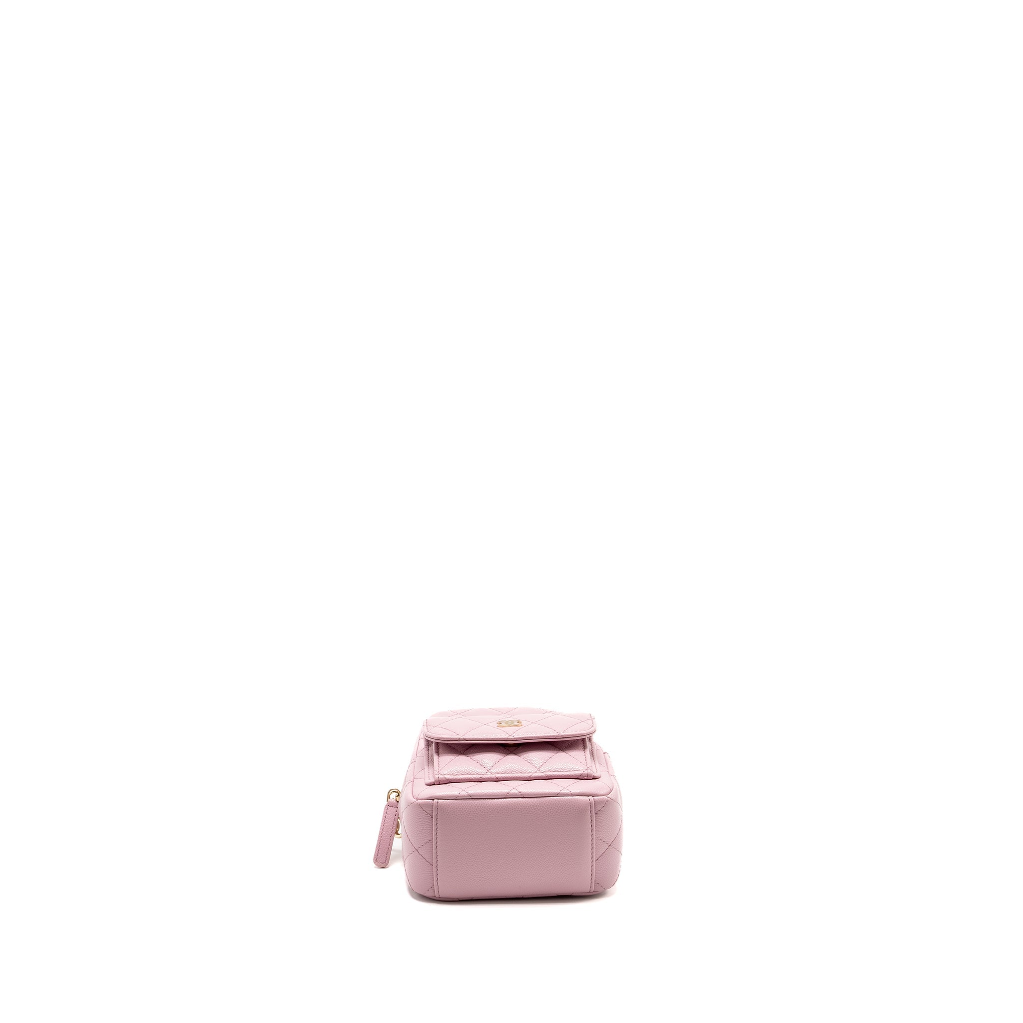 CHANEL 24P CLASSIC MINI BACKPACK SHINY GRAINED CALFSKIN LIGHT PURPLE LGHW (MICROCHIP)
