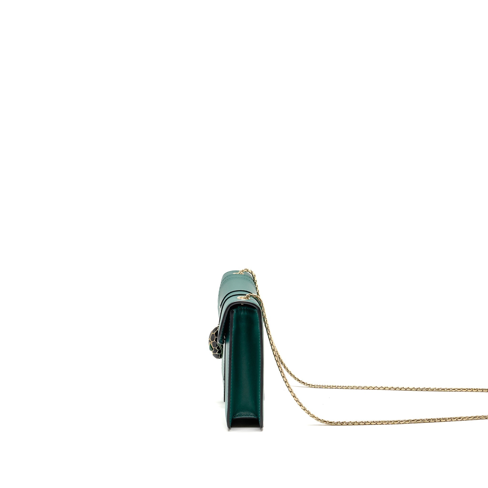 BVLGARI SERPENTI FOREVER CROSSBODY BAG CALFSKIN GREEN GHW