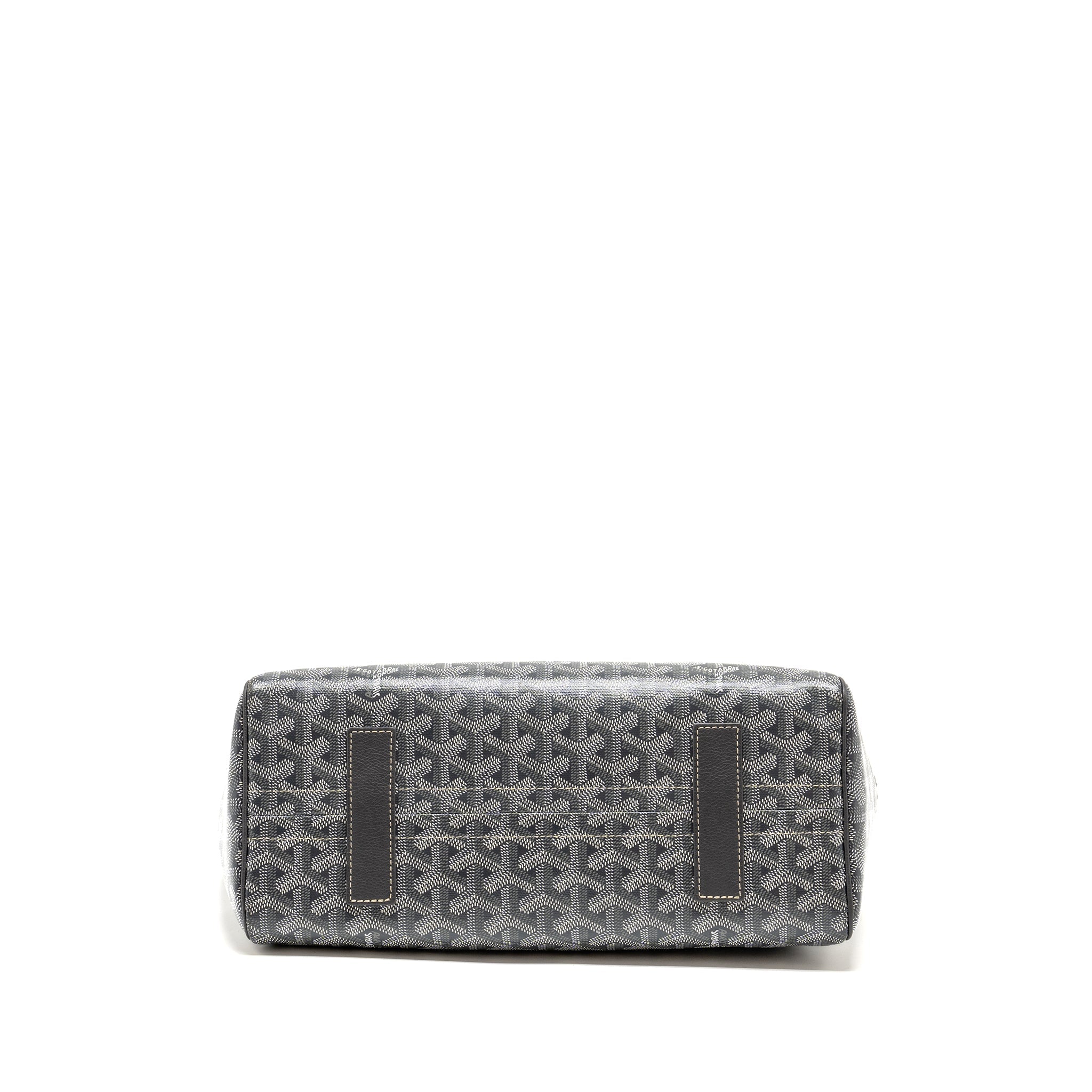 GOYARD ROUETTE SOUPLE PM BAG GOYARDLINE CANVAS / CALFSKIN GREY SHW