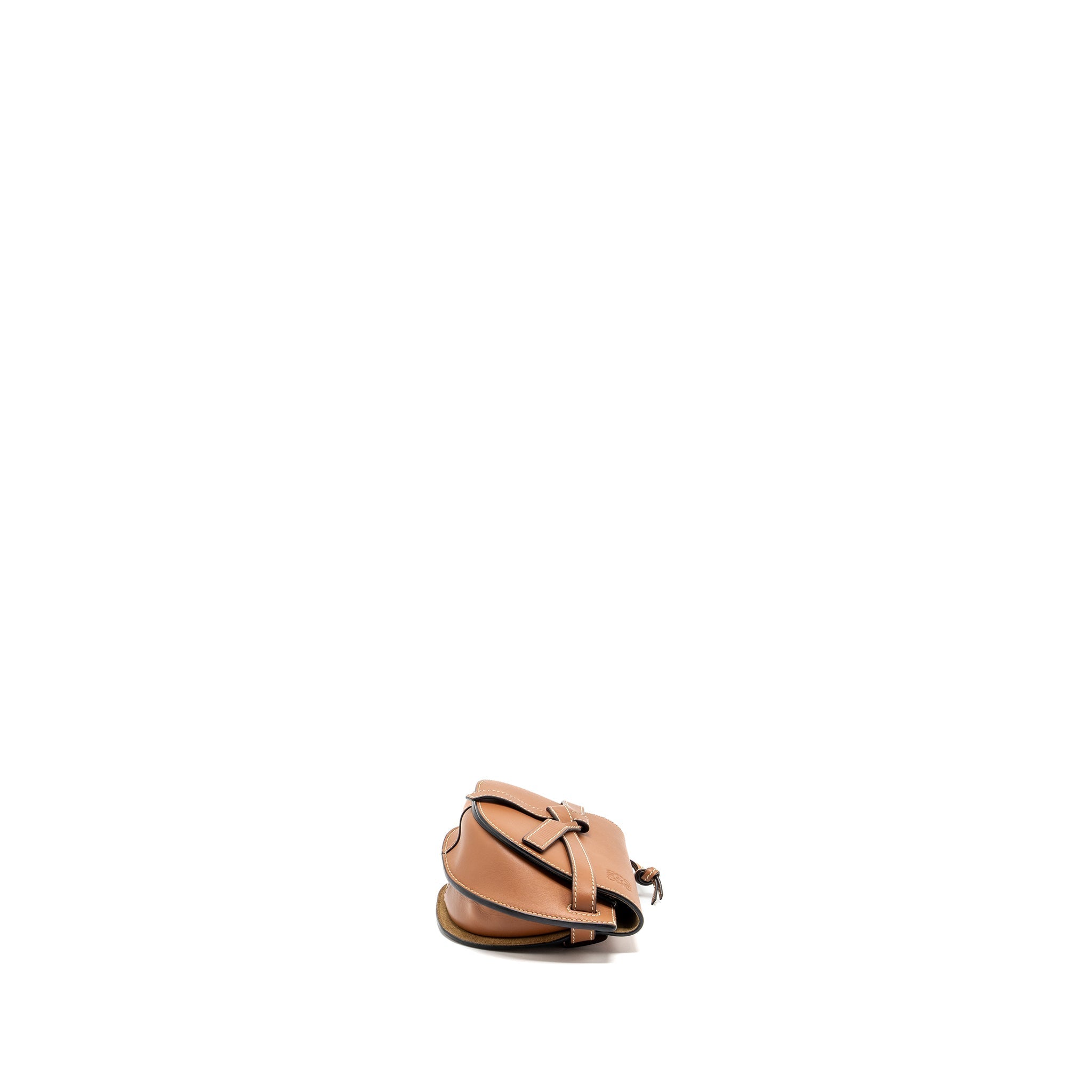 LOEWE MINI GATE BELT BAG CALFSKIN TAN GHW
