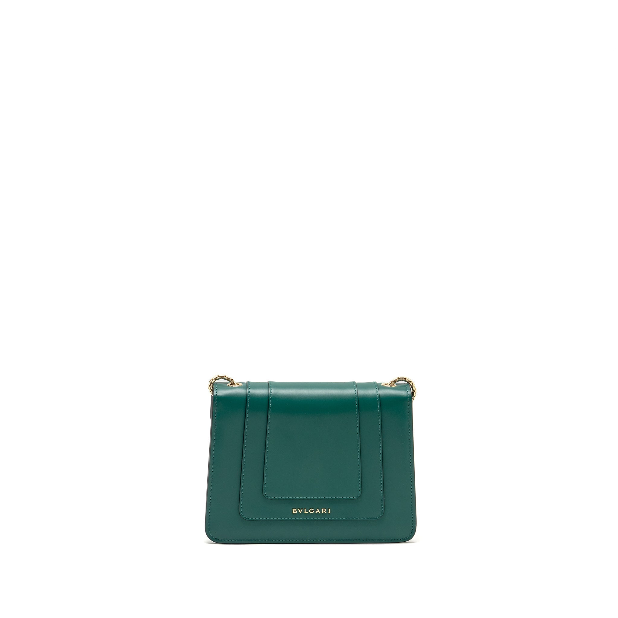 BVLGARI SERPENTI FOREVER CROSSBODY BAG CALFSKIN GREEN GHW