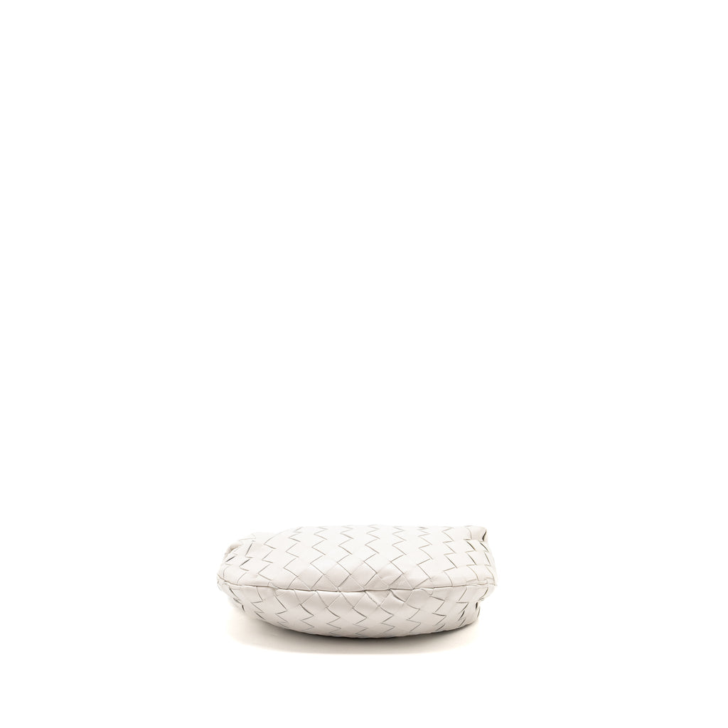 BOTTEGA VENETA MINI JODIE LAMBSKIN WHITE GHW