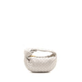 BOTTEGA VENETA MINI JODIE LAMBSKIN WHITE GHW