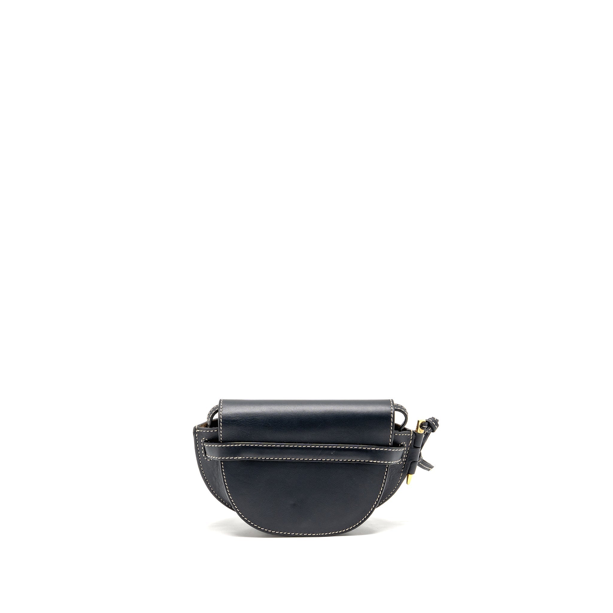LOEWE MINI GATE BAG CALFSKIN DARK BLUE GHW