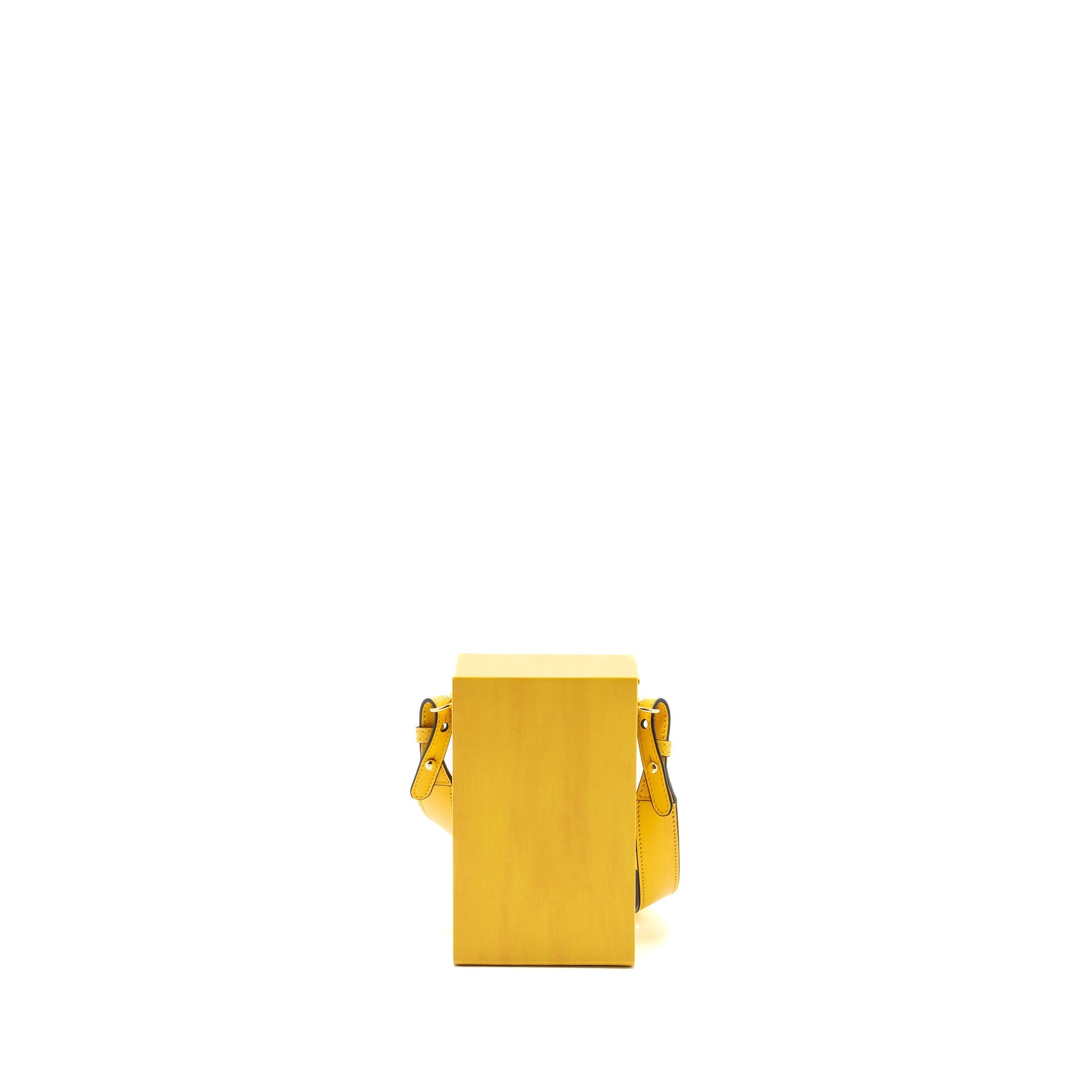FENDI VERTICAL BOX BAG CALFSKIN YELLOW GHW